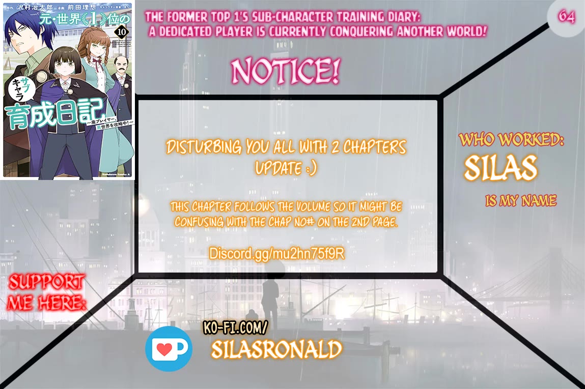 The Former Top 1's Sub-Character Training Diary ~A Dedicated Player is Currently Conquering Another World!~ chapter 64 page 1