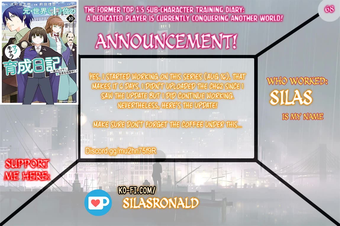 The Former Top 1's Sub-Character Training Diary ~A Dedicated Player is Currently Conquering Another World!~ chapter 68 page 1