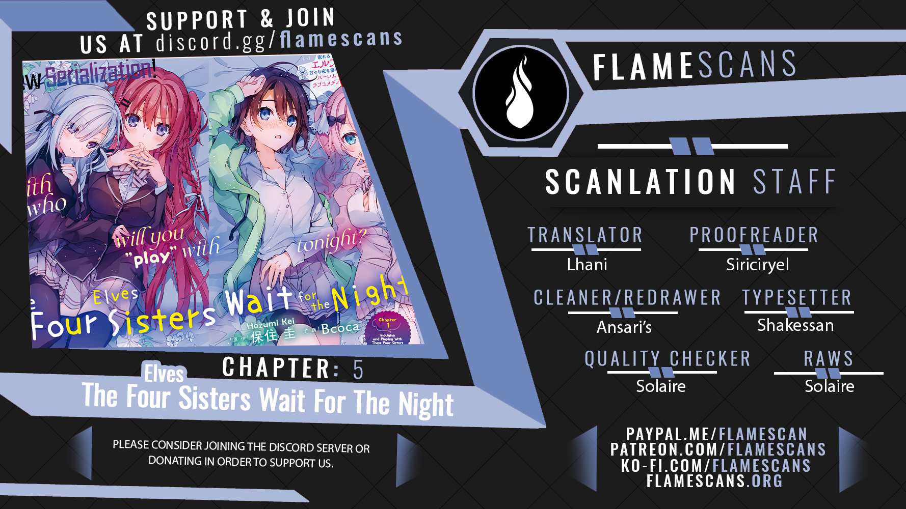 The Four Sisters (Elves) Wait For The Night chapter 5 page 1