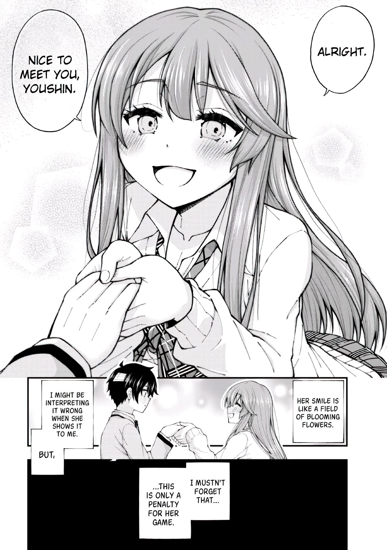 The Gal Who Was Meant to Confess to Me as a Game Punishment Has Apparently Fallen in Love with Me chapter 1 page 49