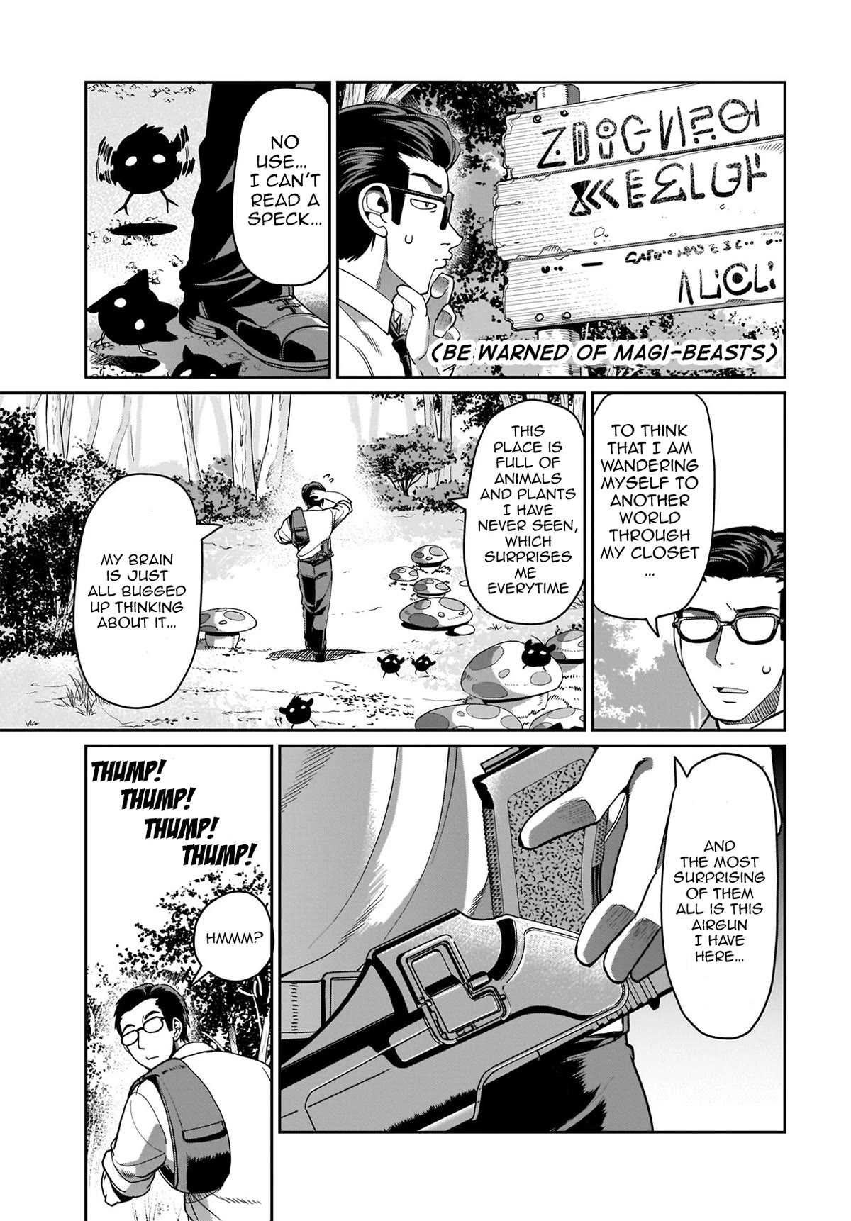 The Gunner's Life of a Middle-aged Man Summoned to Another World and Armed With a Rifle chapter 1 page 5