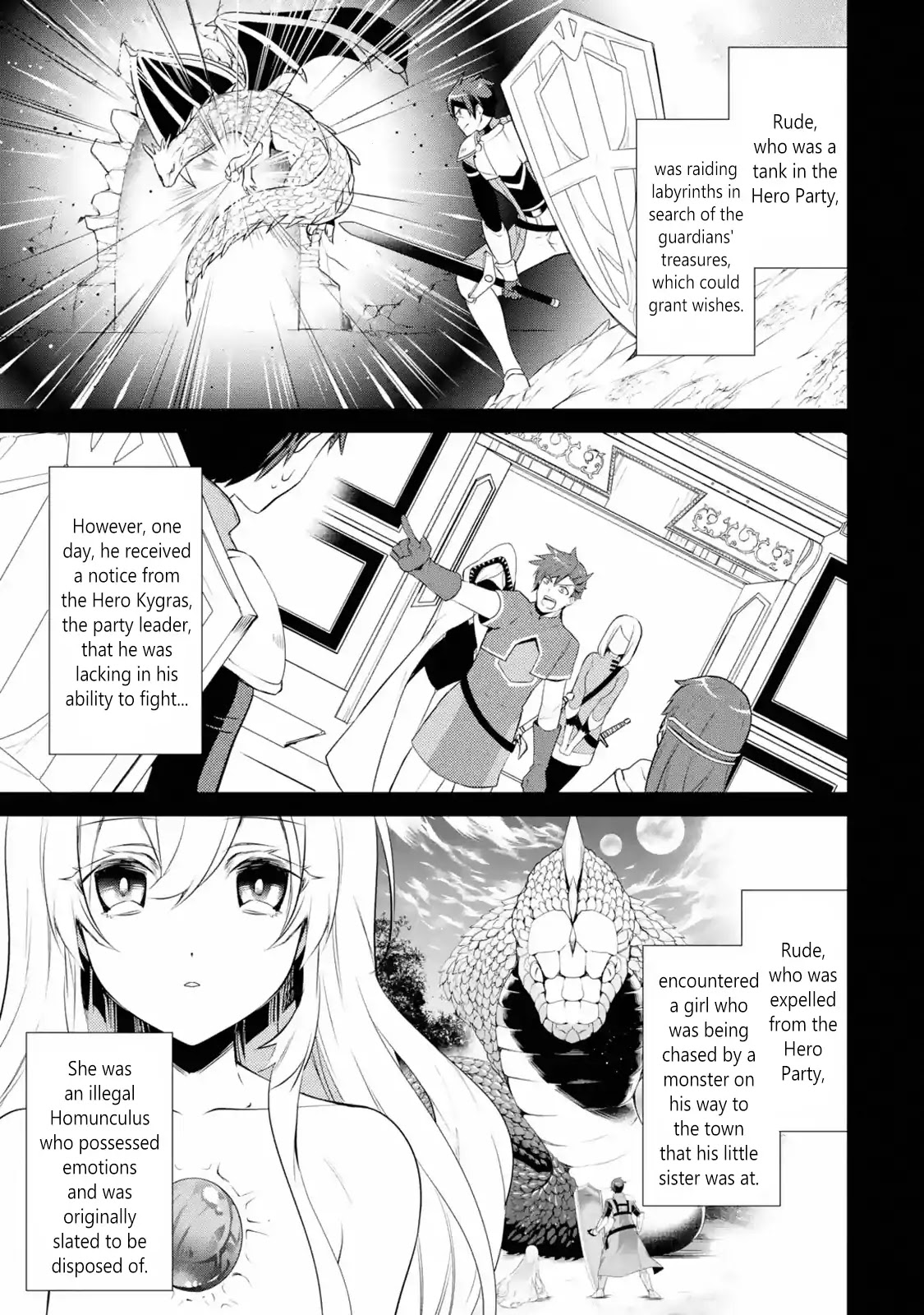 The Labyrinth Raids of the Ultimate Tank ~The Tank Possessing a Rare 9,999 Endurance Skill was Expelled from the Hero Party~ chapter 2.1 page 1