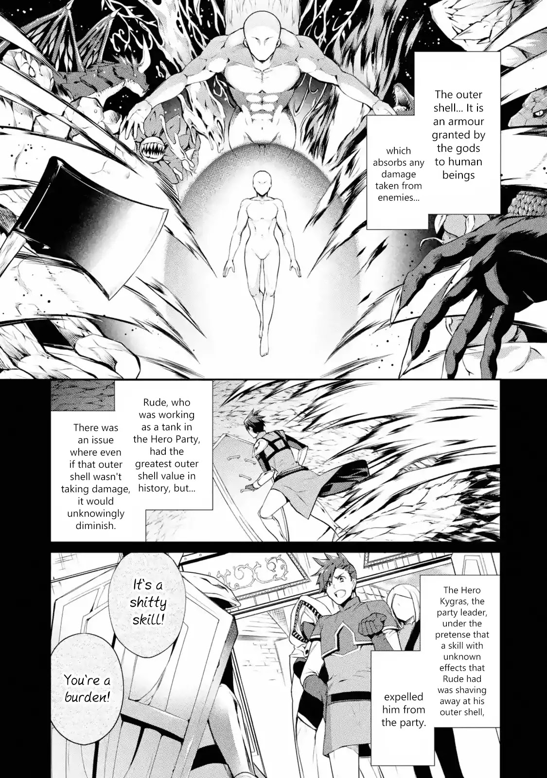 The Labyrinth Raids of the Ultimate Tank ~The Tank Possessing a Rare 9,999 Endurance Skill was Expelled from the Hero Party~ chapter 6.1 page 1
