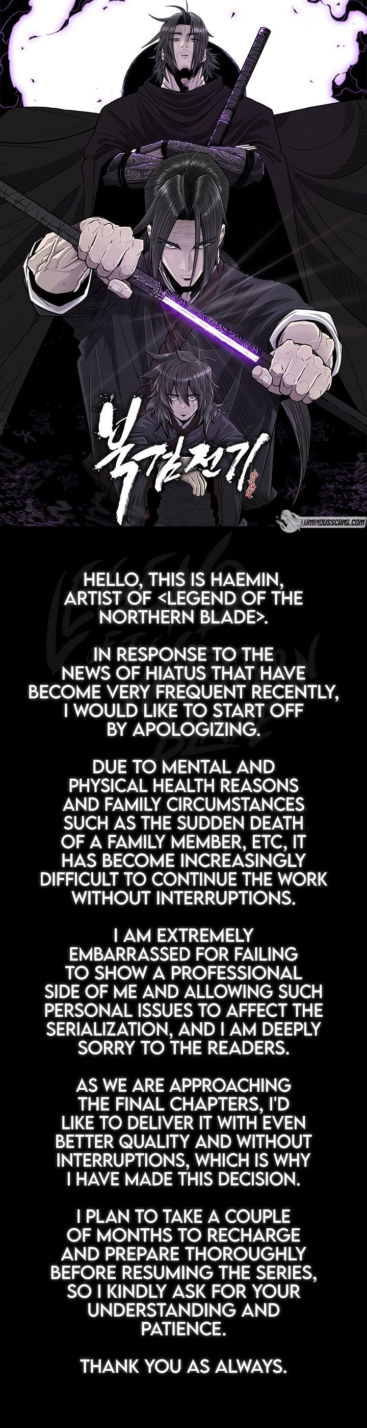 The Legend of the Northern Blade chapter 192.5 page 1