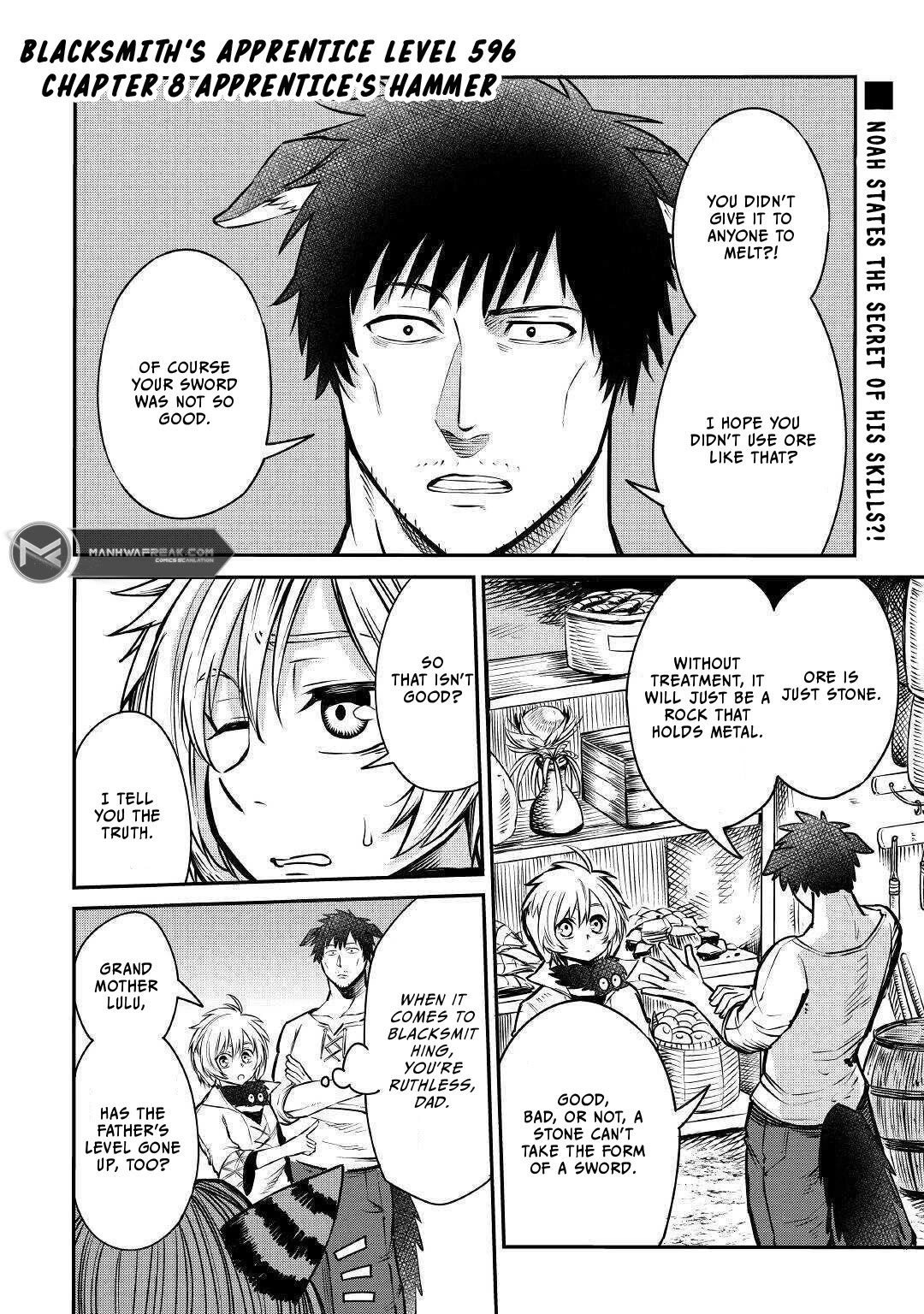 The Level 596 Apprentice Blacksmith chapter 8 page 1