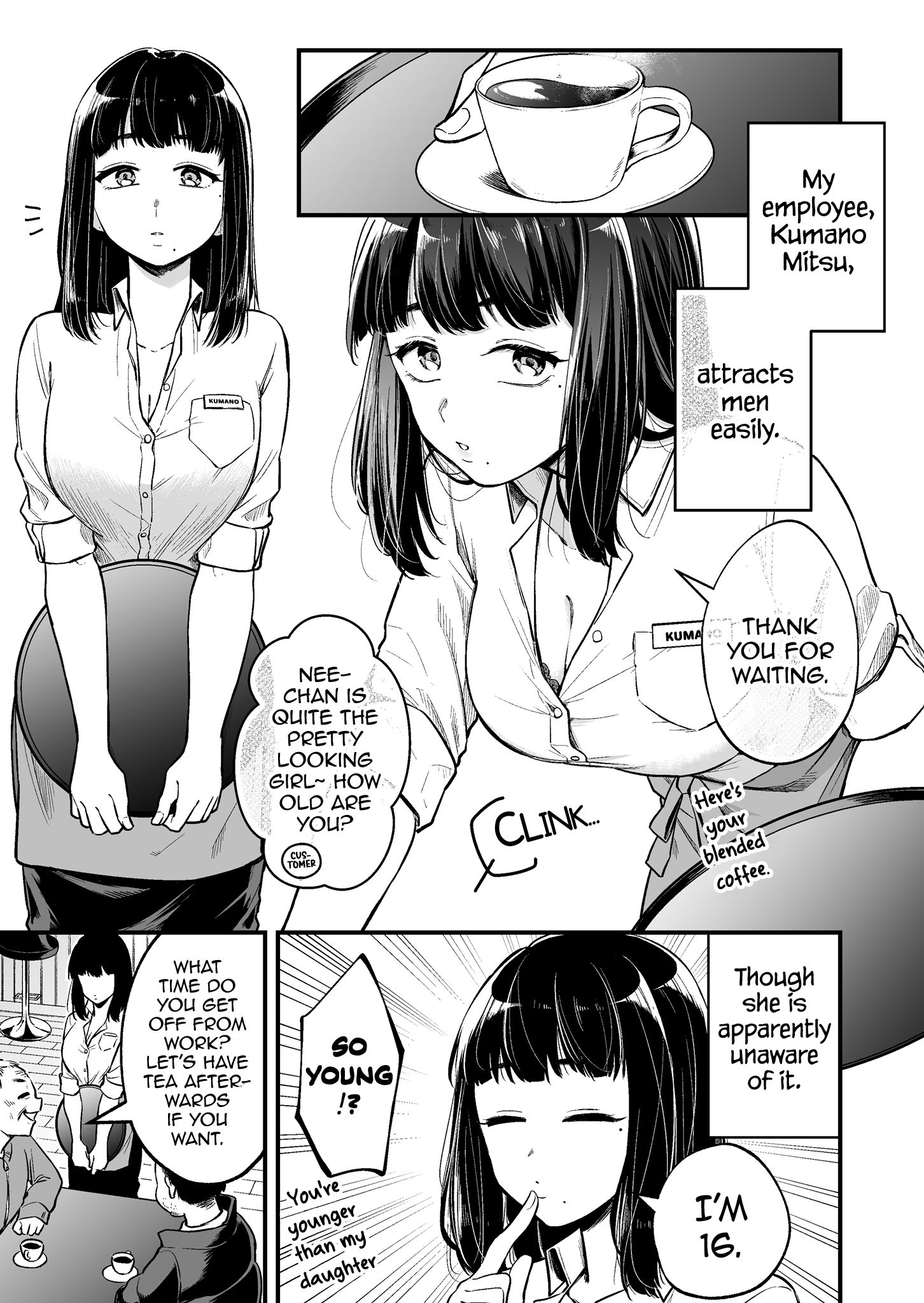 The Manager and The Oblivious Waitress chapter 1 page 2