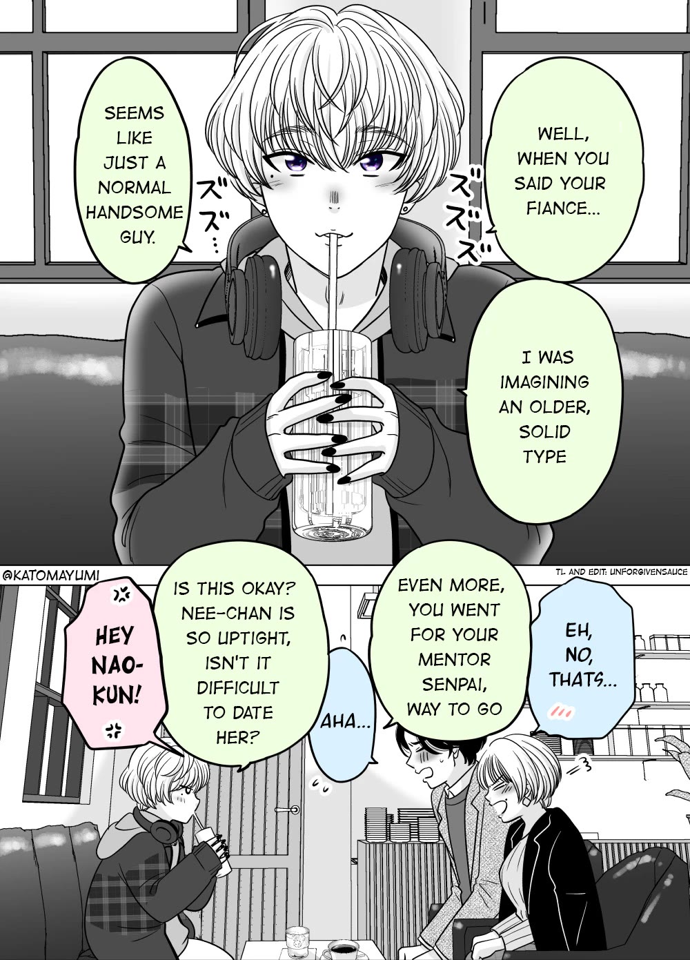 The Mentor and the New Employee Who are Getting More and More Into Each Other chapter 44 page 1