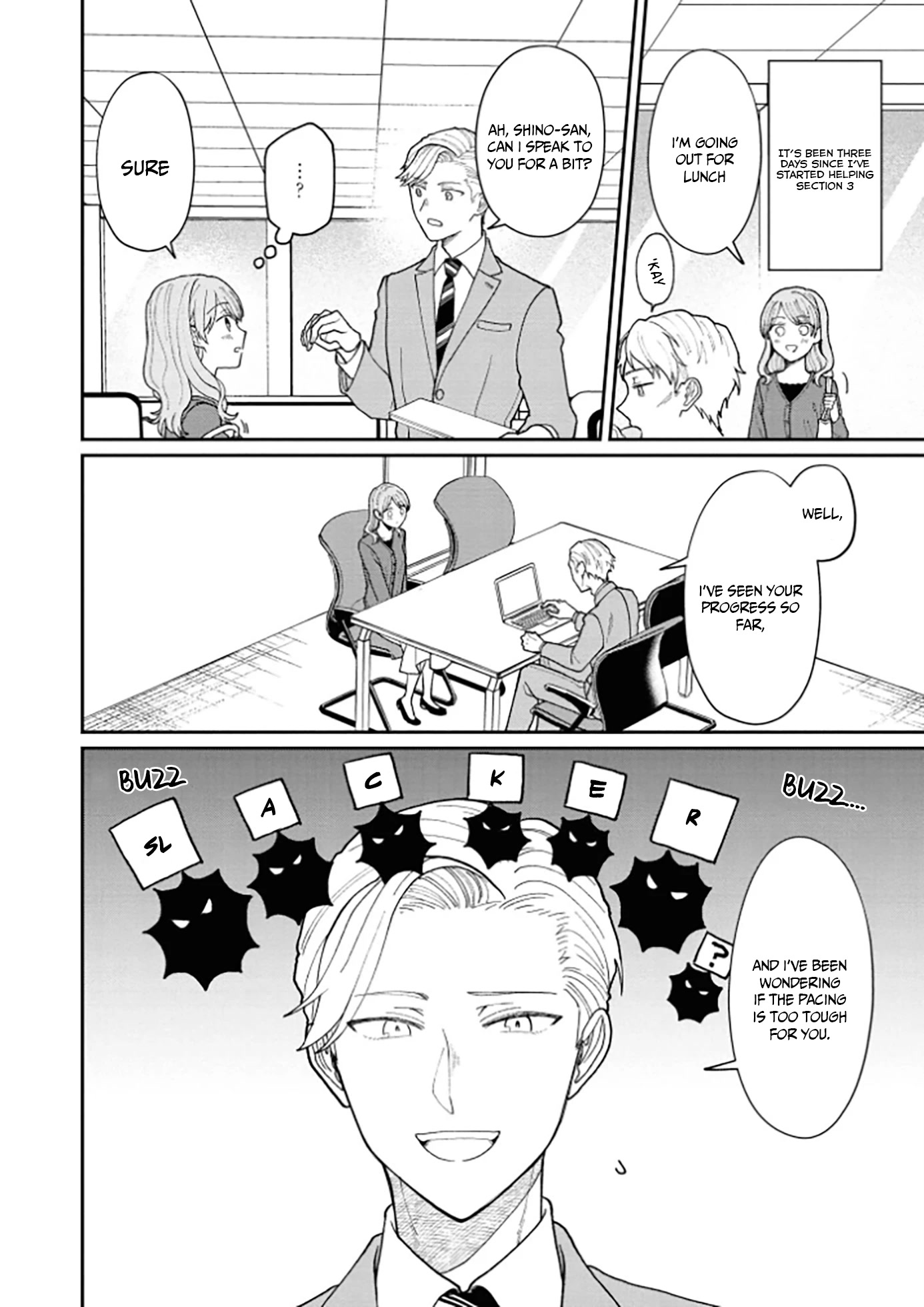The New-Hire Who Could "Read" Emotions and the Unsociable Senpai chapter 13 page 7