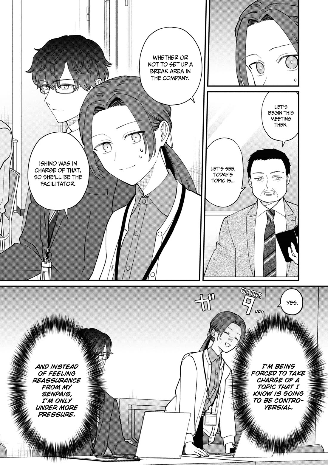 The New-Hire Who Could "Read" Emotions and the Unsociable Senpai chapter 48 page 4
