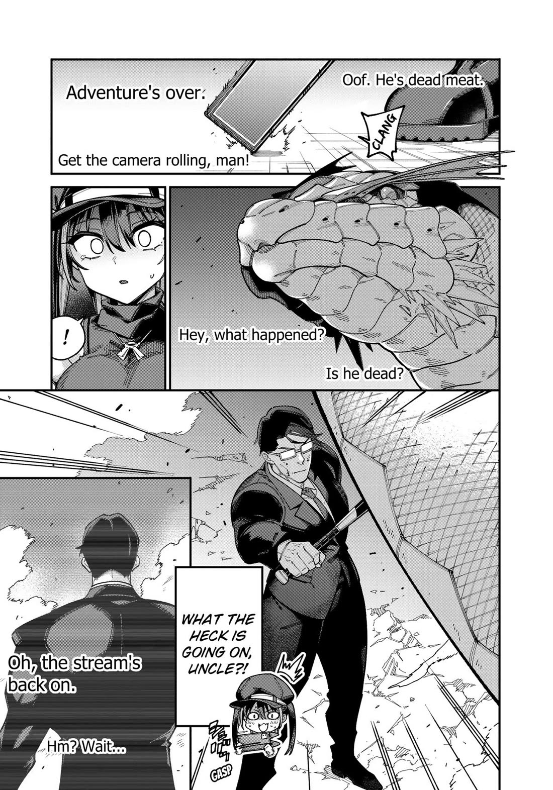 The Plain Salary Man Turned Out to Be a Hero: He was Invincible, Only to Be Exposed on His Niece's Dungeon Stream chapter 1 page 42