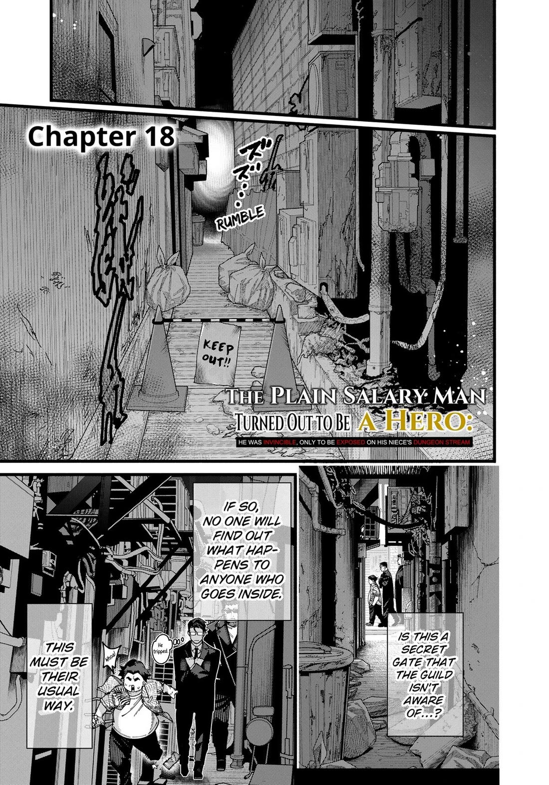 The Plain Salary Man Turned Out to Be a Hero: He was Invincible, Only to Be Exposed on His Niece's Dungeon Stream chapter 18 page 1