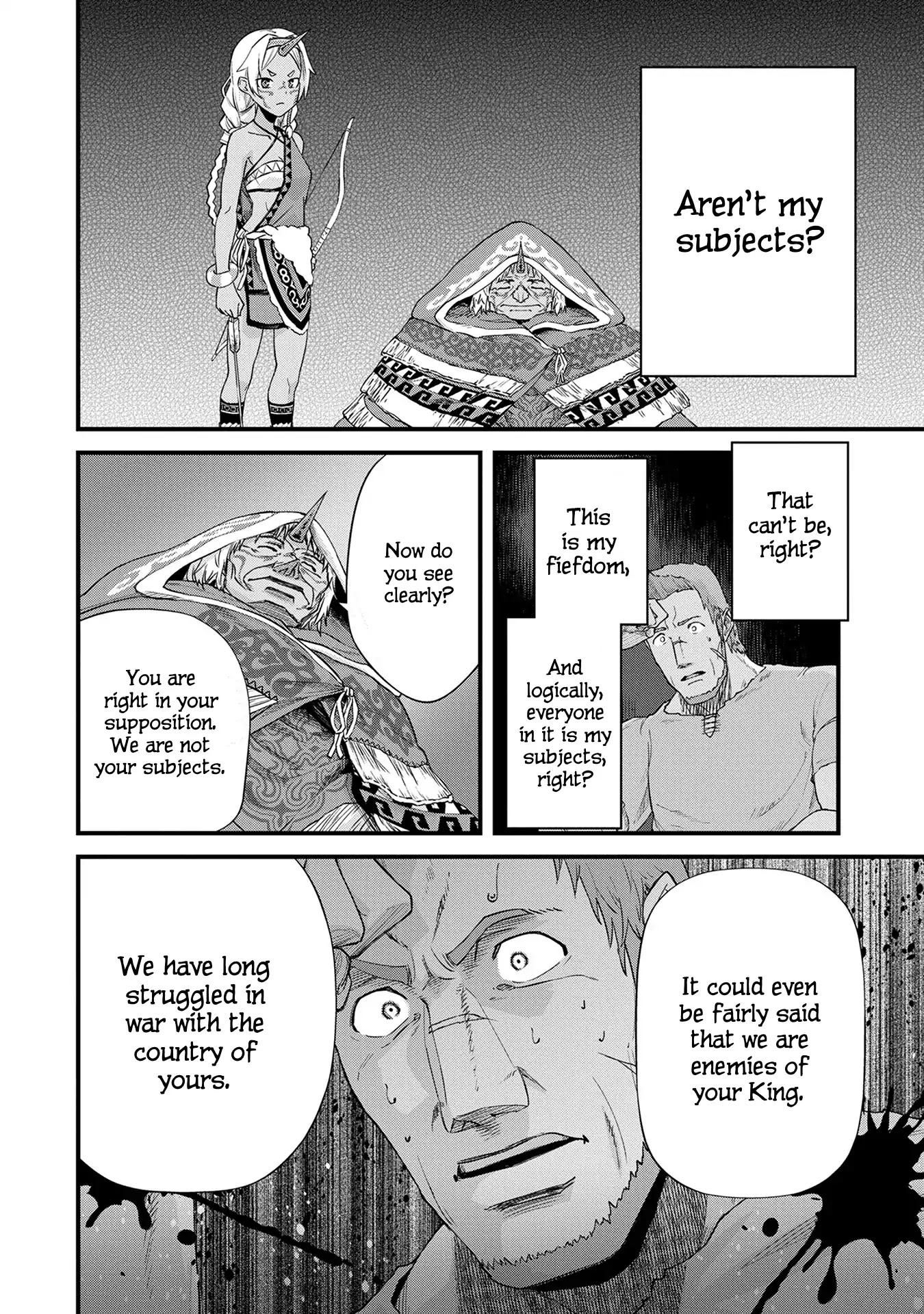 The Population Of The Frontier Owner Starts With 0. "Dias The Blue" And A Blue Horned Girl. chapter 1 page 30