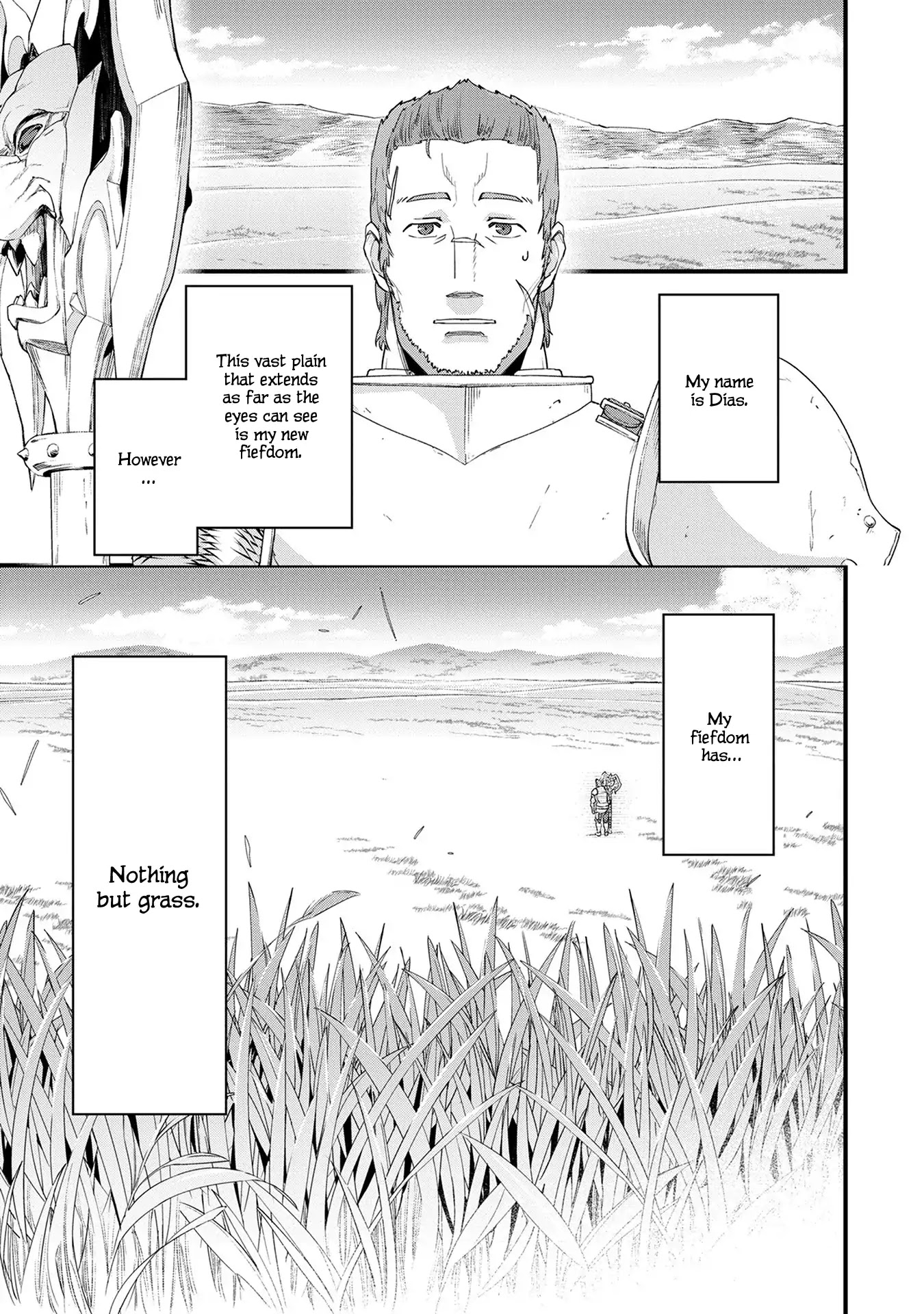 The Population Of The Frontier Owner Starts With 0. "Dias The Blue" And A Blue Horned Girl. chapter 1 page 5