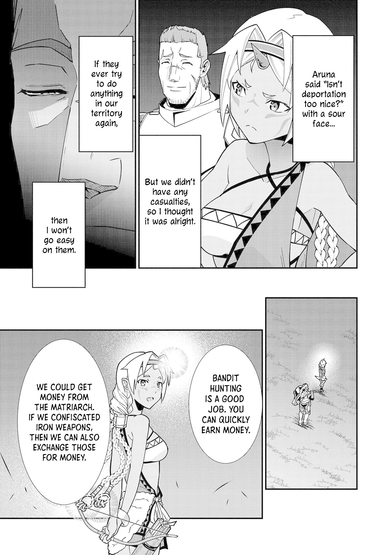 The Population Of The Frontier Owner Starts With 0. "Dias The Blue" And A Blue Horned Girl. chapter 10 page 22