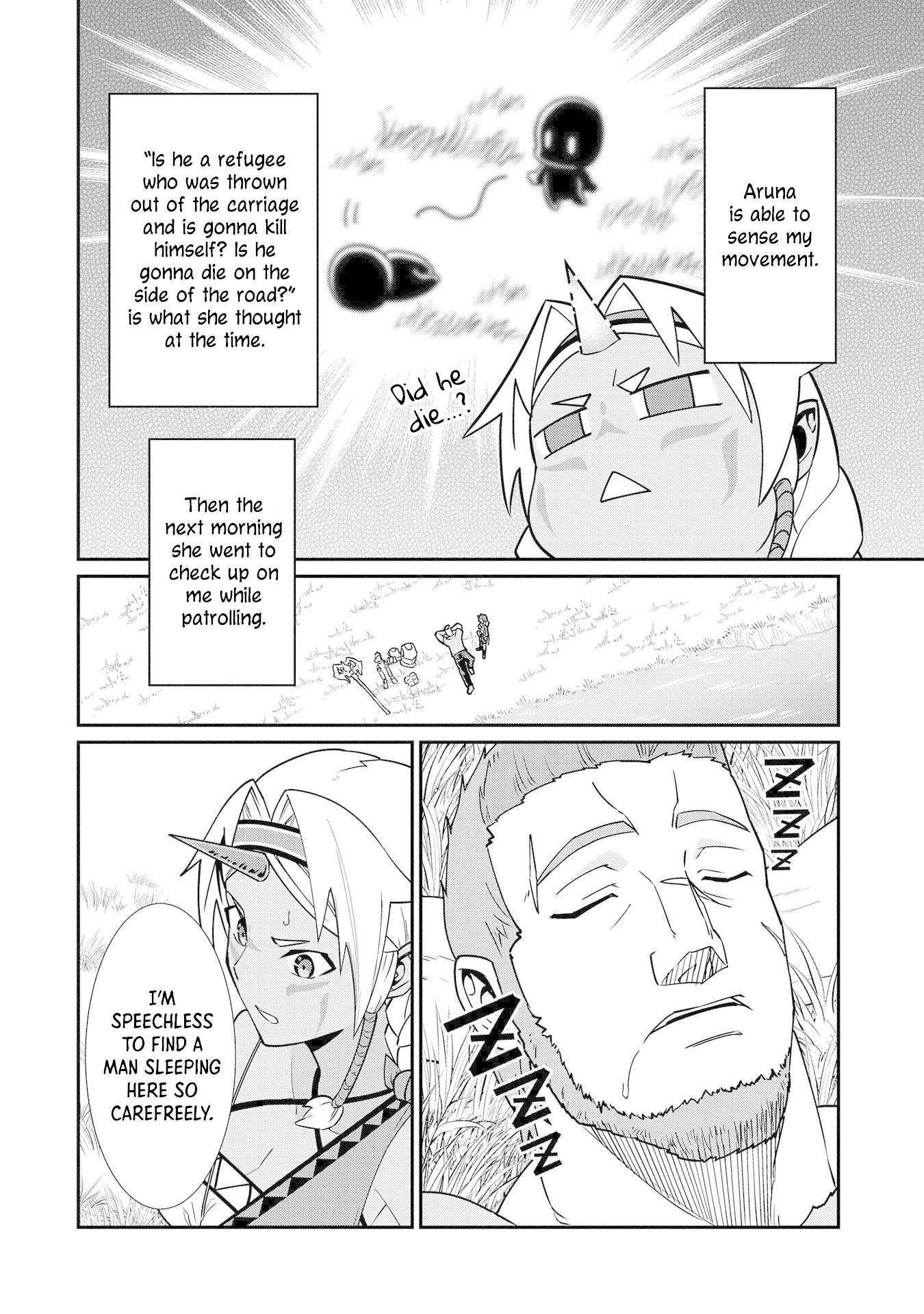 The Population Of The Frontier Owner Starts With 0. "Dias The Blue" And A Blue Horned Girl. chapter 10 page 25