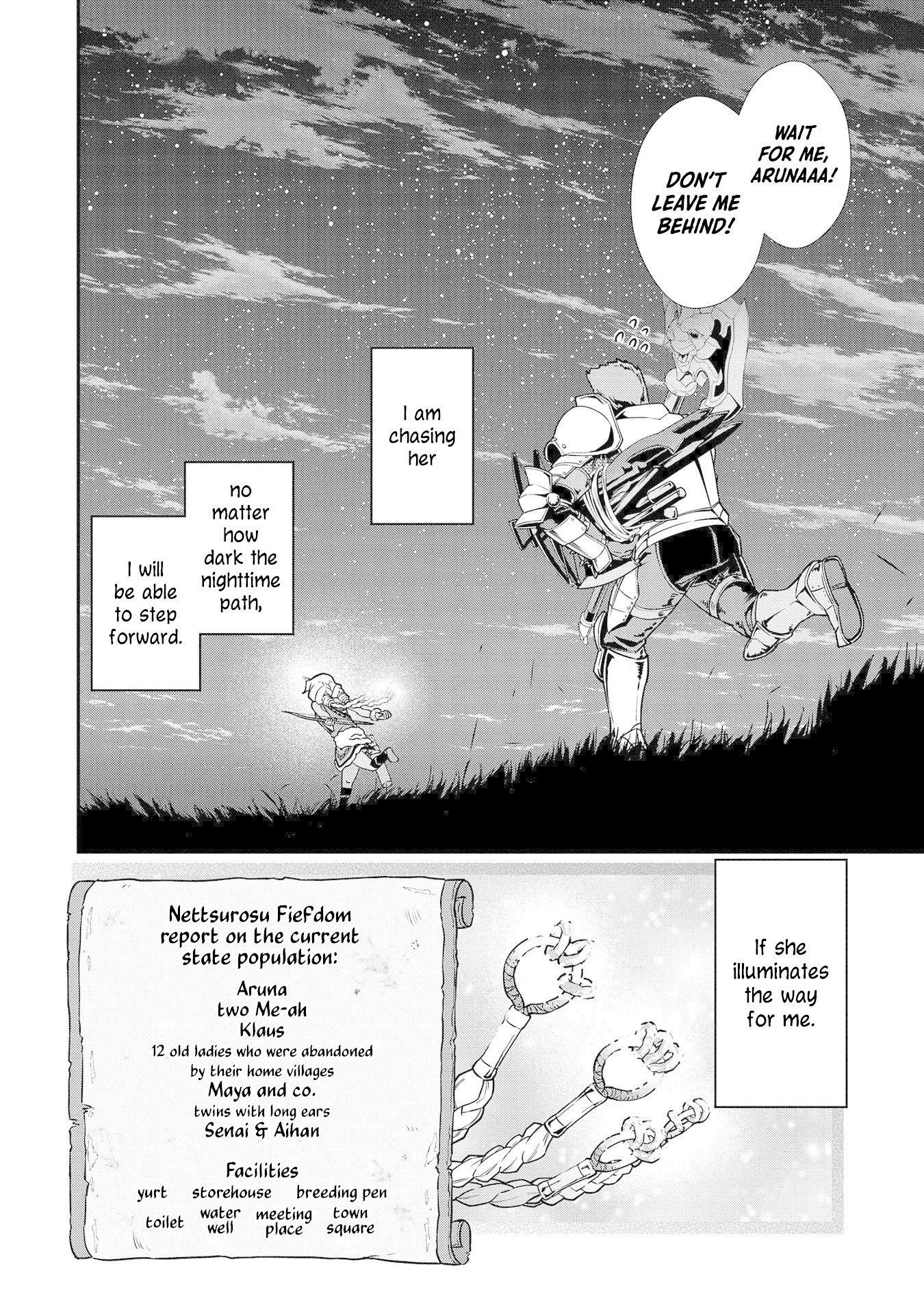 The Population Of The Frontier Owner Starts With 0. "Dias The Blue" And A Blue Horned Girl. chapter 10 page 32