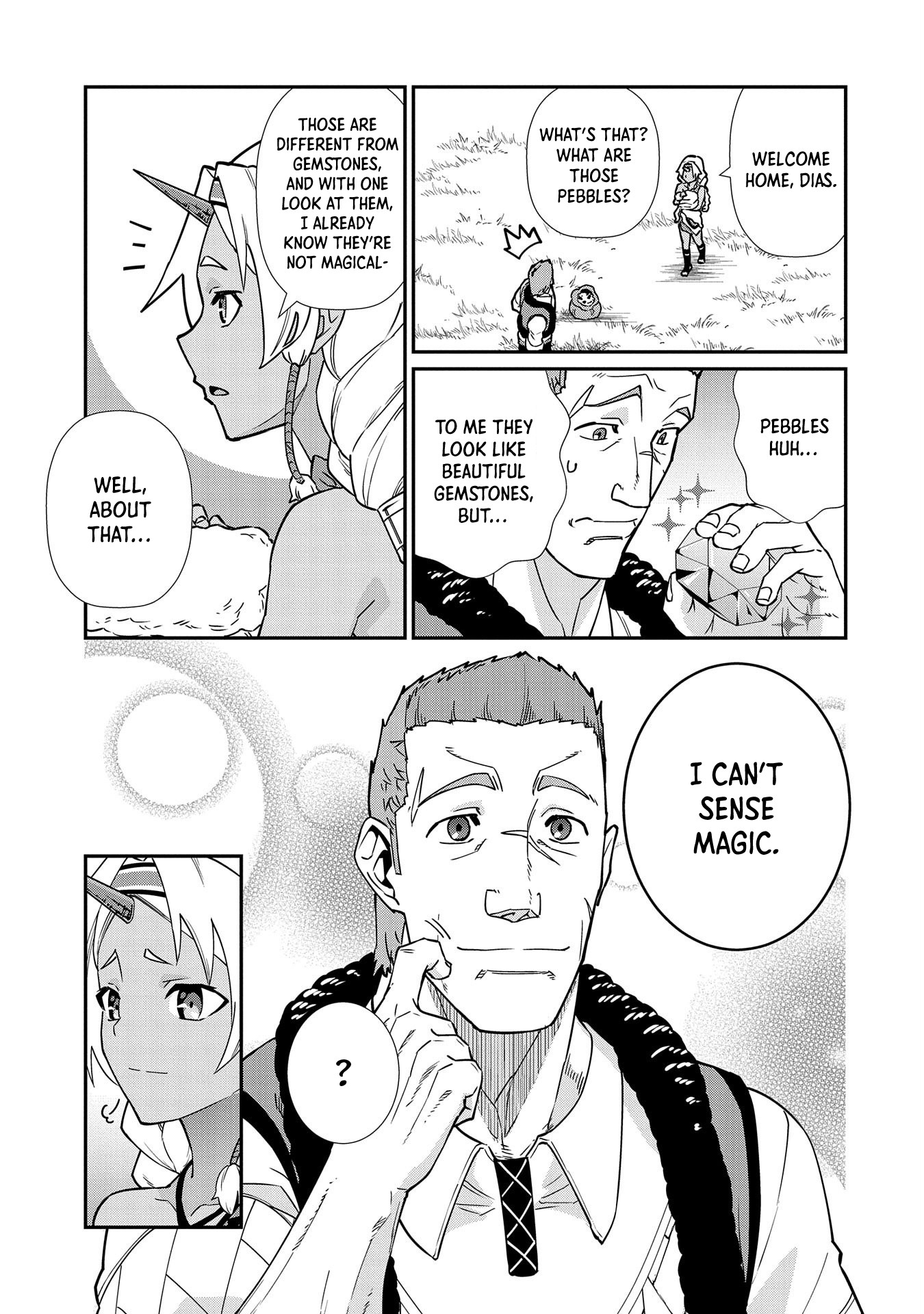 The Population Of The Frontier Owner Starts With 0. "Dias The Blue" And A Blue Horned Girl. chapter 11 page 21