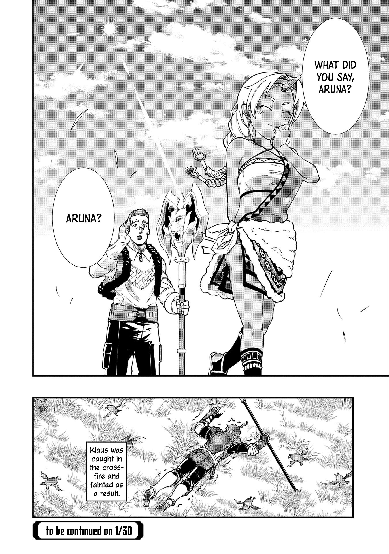 The Population Of The Frontier Owner Starts With 0. "Dias The Blue" And A Blue Horned Girl. chapter 11 page 34