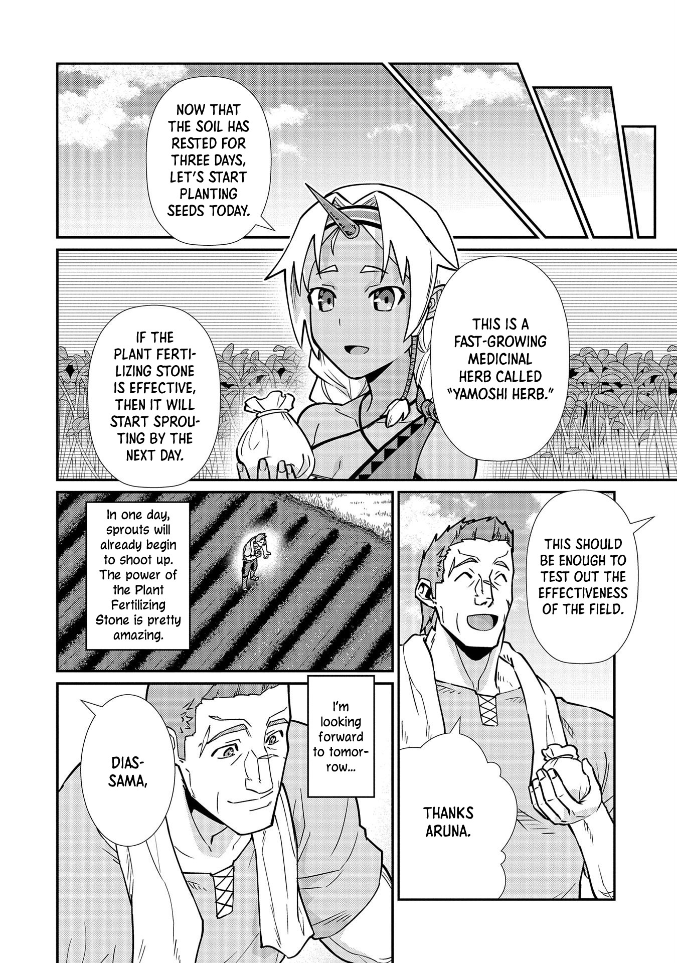 The Population Of The Frontier Owner Starts With 0. "Dias The Blue" And A Blue Horned Girl. chapter 13 page 16