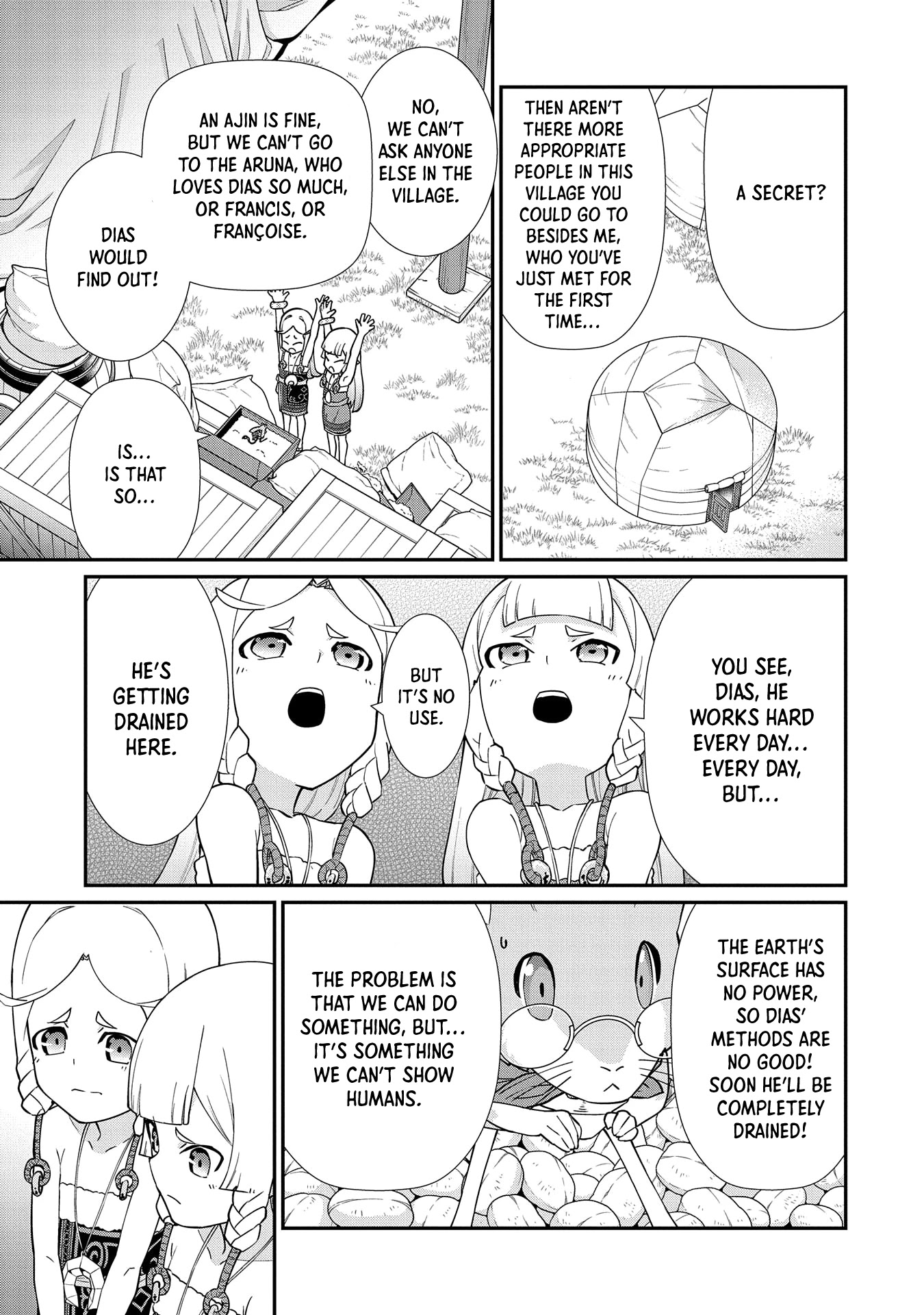 The Population Of The Frontier Owner Starts With 0. "Dias The Blue" And A Blue Horned Girl. chapter 14 page 5