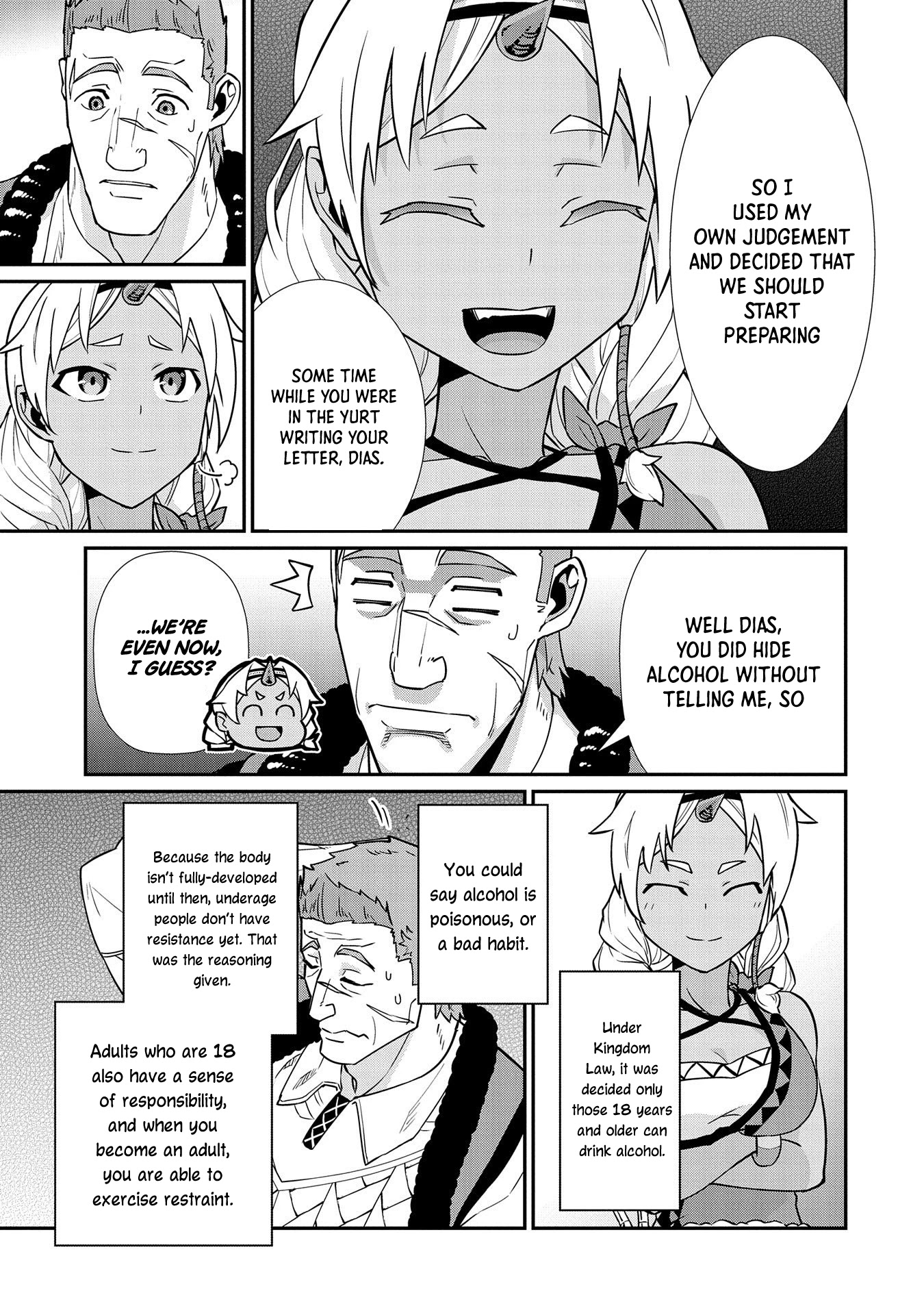 The Population Of The Frontier Owner Starts With 0. "Dias The Blue" And A Blue Horned Girl. chapter 15 page 27