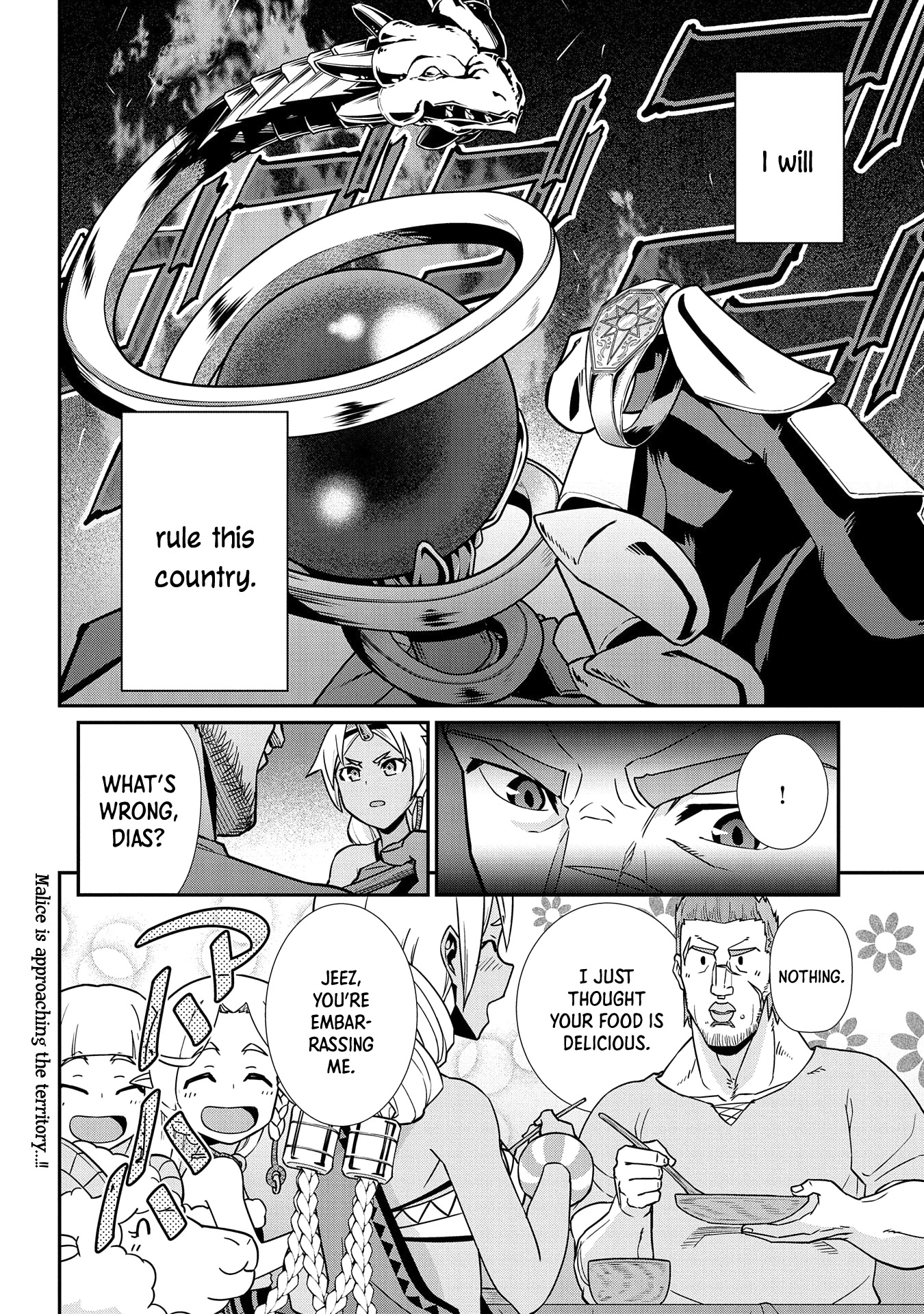 The Population Of The Frontier Owner Starts With 0. "Dias The Blue" And A Blue Horned Girl. chapter 17 page 34