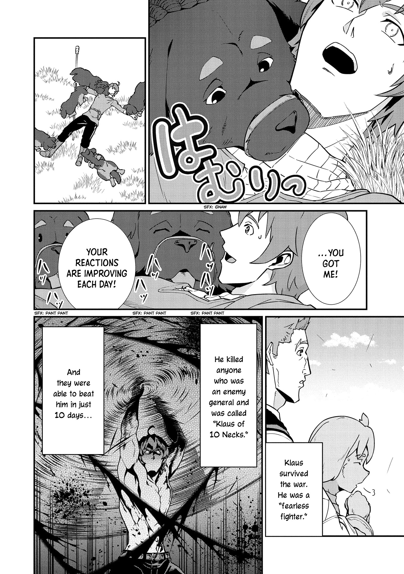 The Population Of The Frontier Owner Starts With 0. "Dias The Blue" And A Blue Horned Girl. chapter 17 page 8