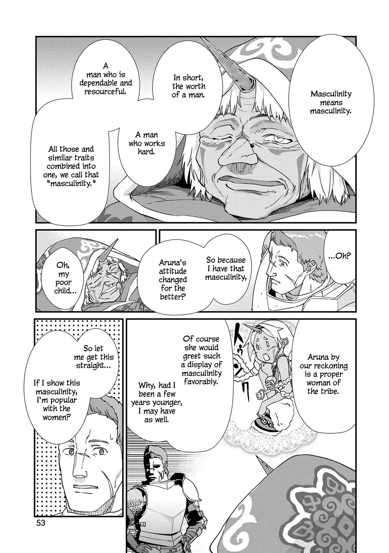 The Population Of The Frontier Owner Starts With 0. "Dias The Blue" And A Blue Horned Girl. chapter 2 page 18