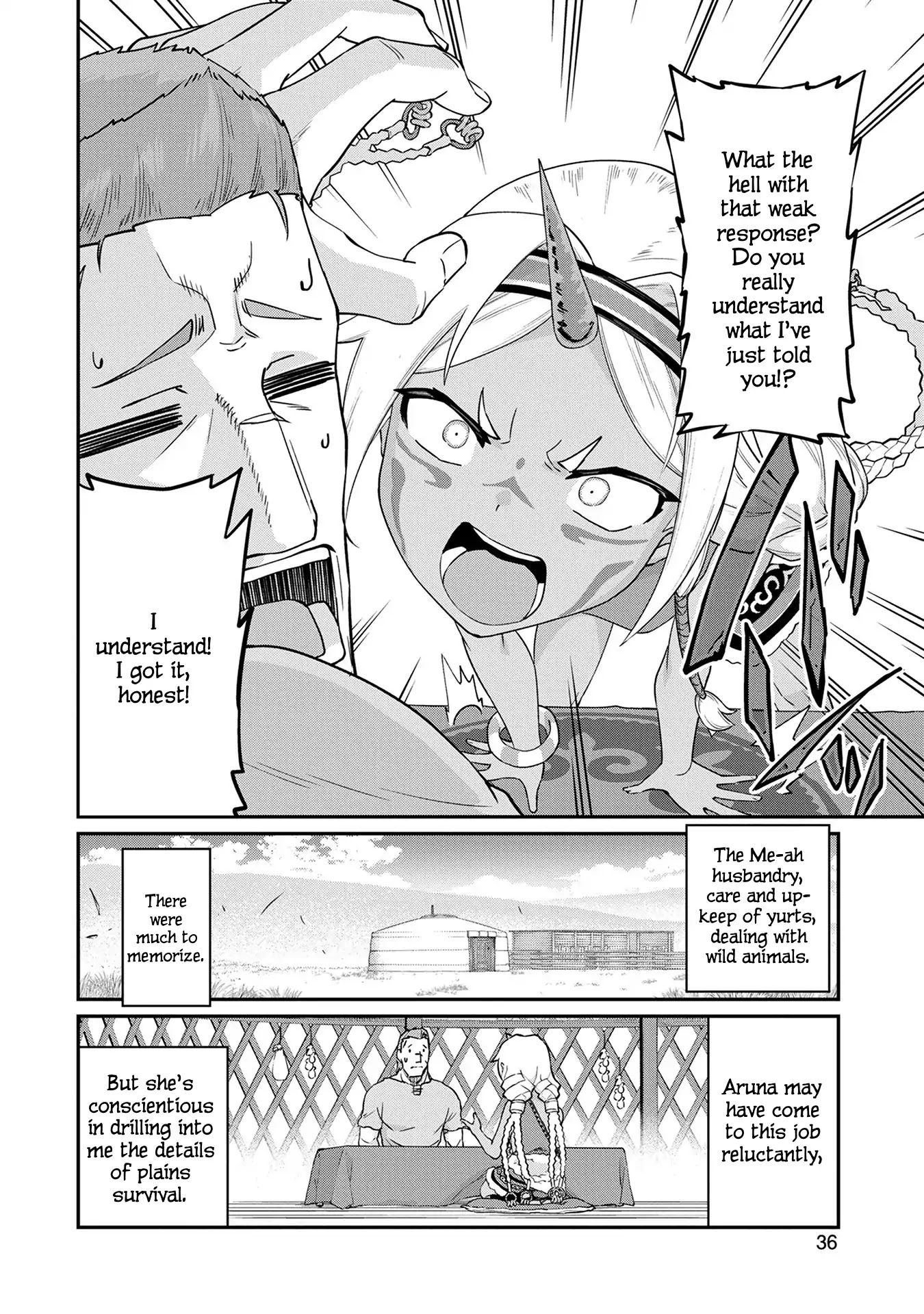 The Population Of The Frontier Owner Starts With 0. "Dias The Blue" And A Blue Horned Girl. chapter 2 page 2