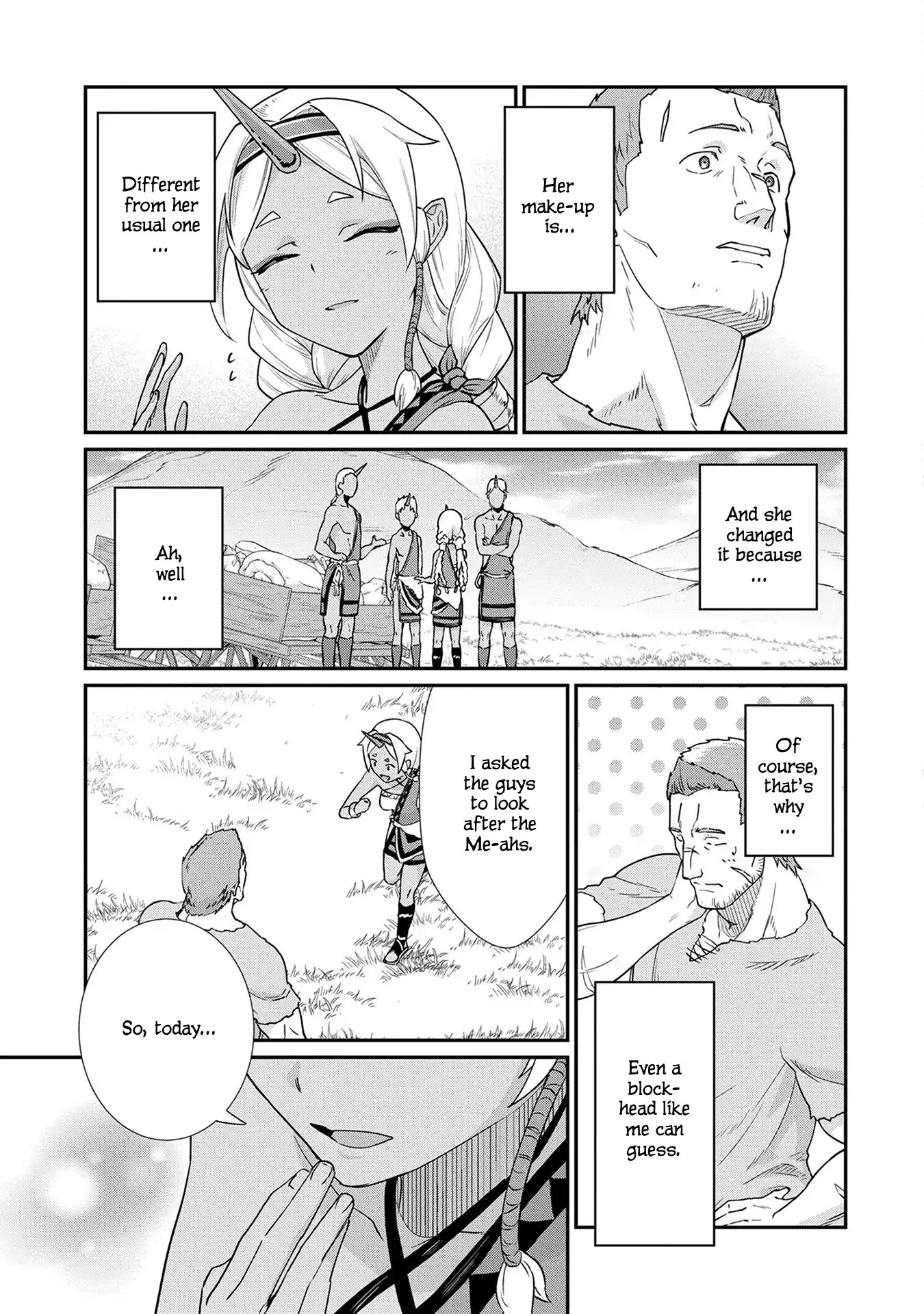 The Population Of The Frontier Owner Starts With 0. "Dias The Blue" And A Blue Horned Girl. chapter 2 page 30