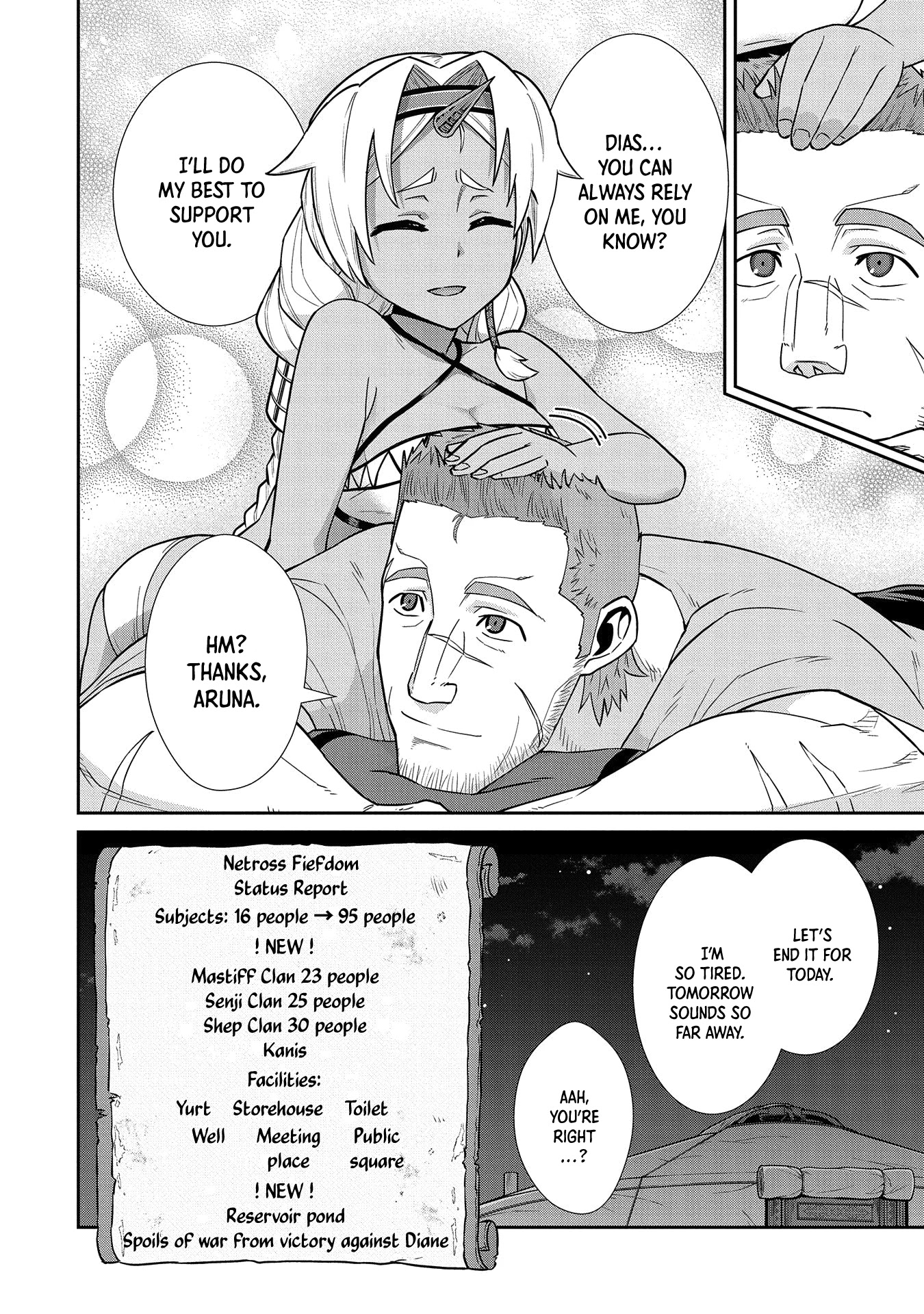 The Population Of The Frontier Owner Starts With 0. "Dias The Blue" And A Blue Horned Girl. chapter 20 page 35