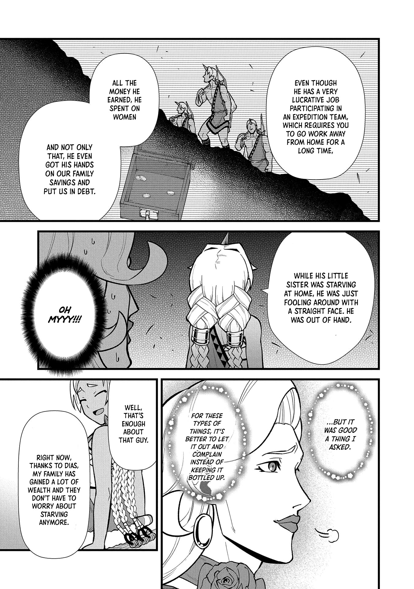 The Population Of The Frontier Owner Starts With 0. "Dias The Blue" And A Blue Horned Girl. chapter 27 page 22