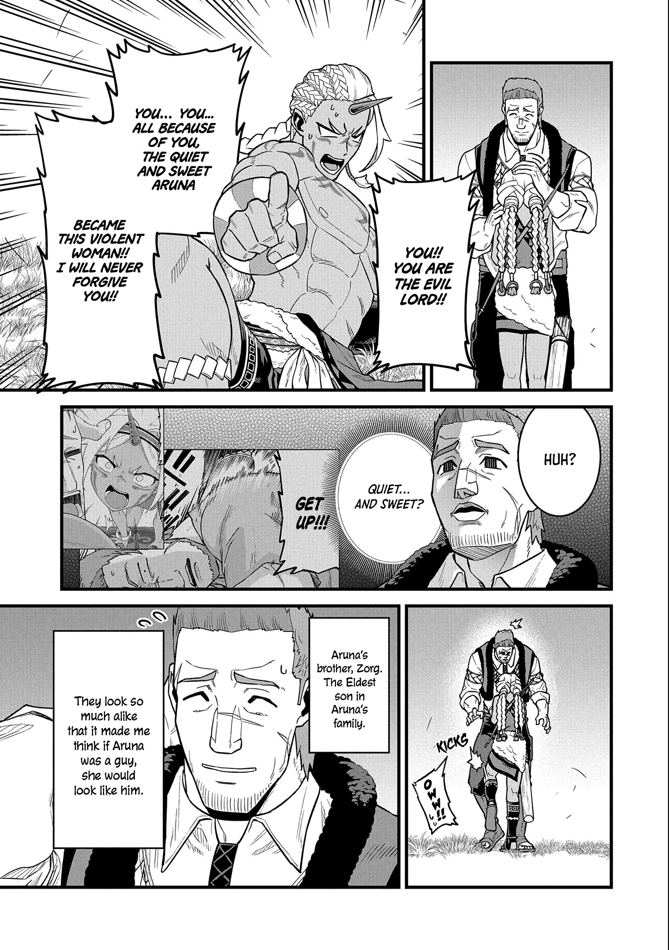 The Population Of The Frontier Owner Starts With 0. "Dias The Blue" And A Blue Horned Girl. chapter 28 page 10