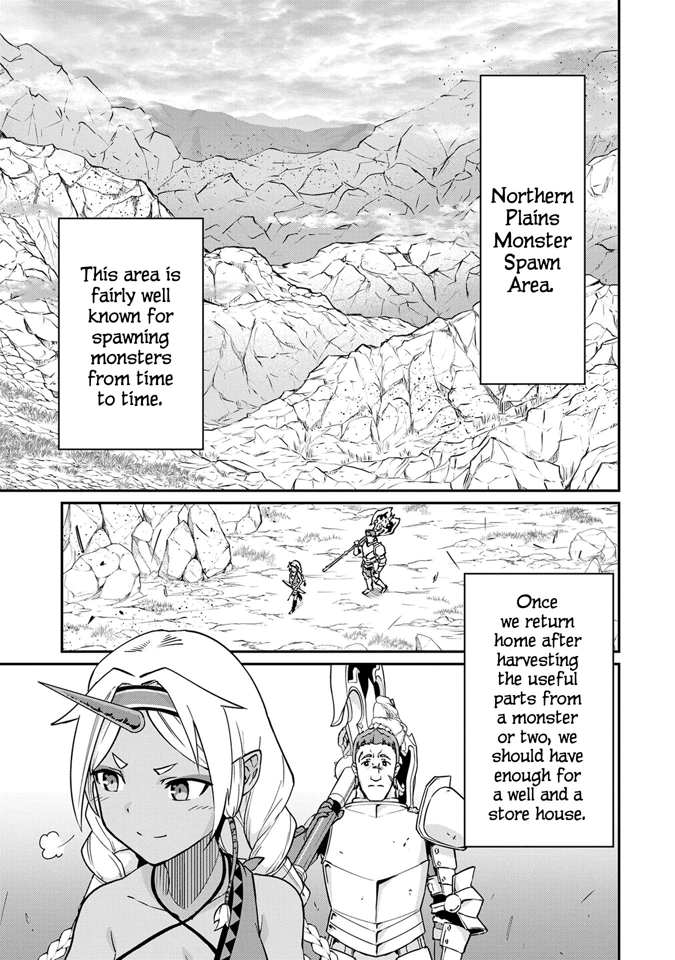 The Population Of The Frontier Owner Starts With 0. "Dias The Blue" And A Blue Horned Girl. chapter 3 page 1