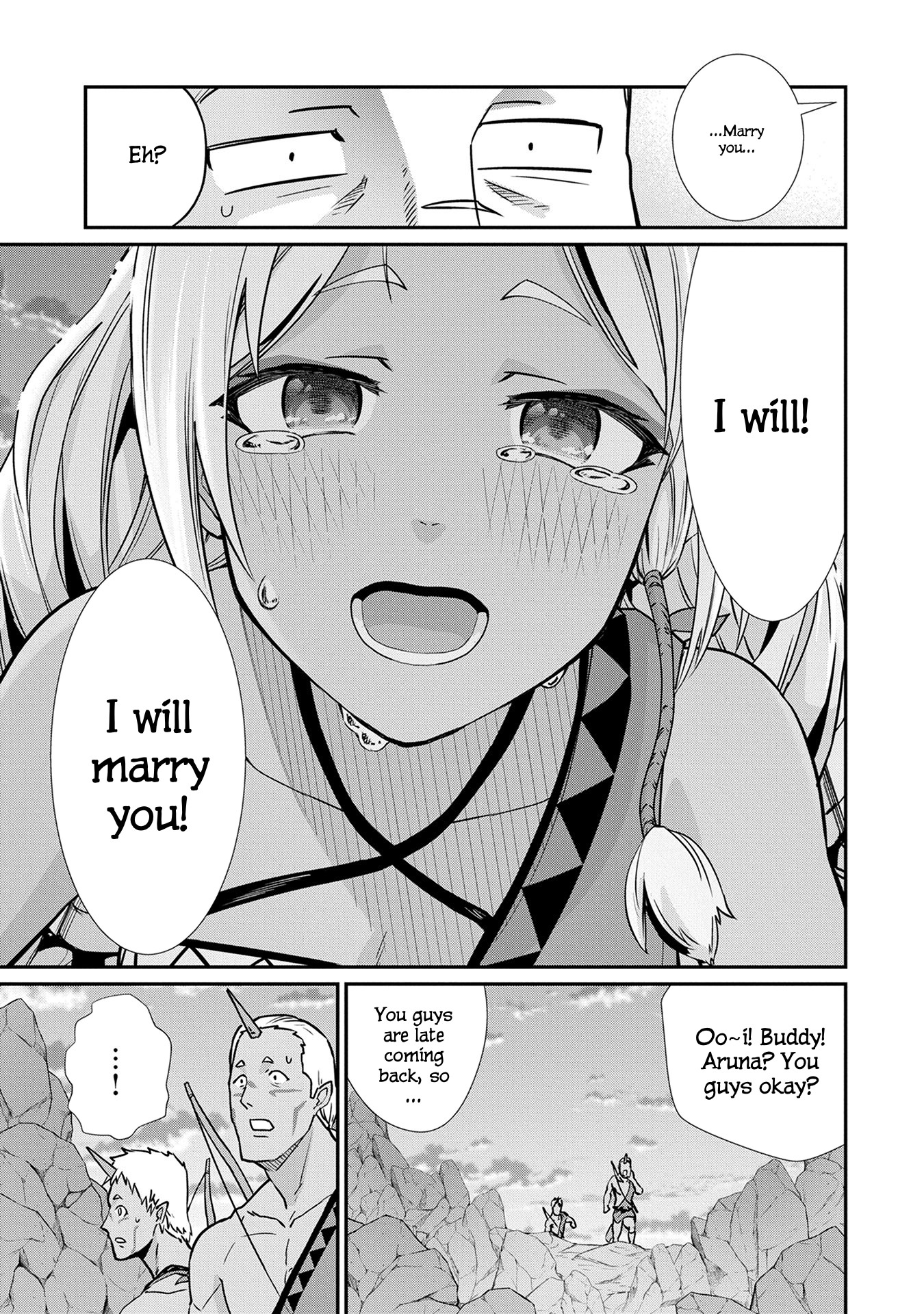 The Population Of The Frontier Owner Starts With 0. "Dias The Blue" And A Blue Horned Girl. chapter 3 page 30