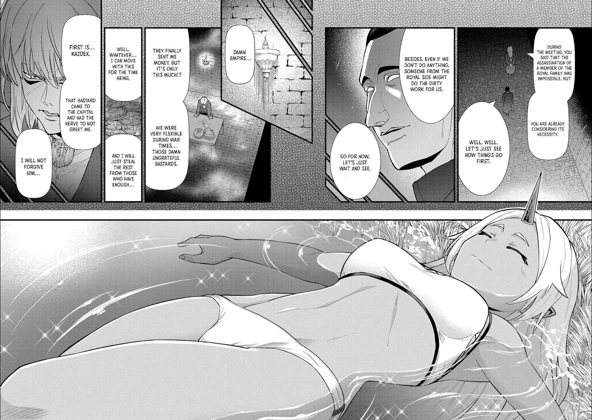 The Population Of The Frontier Owner Starts With 0. "Dias The Blue" And A Blue Horned Girl. chapter 30 page 11