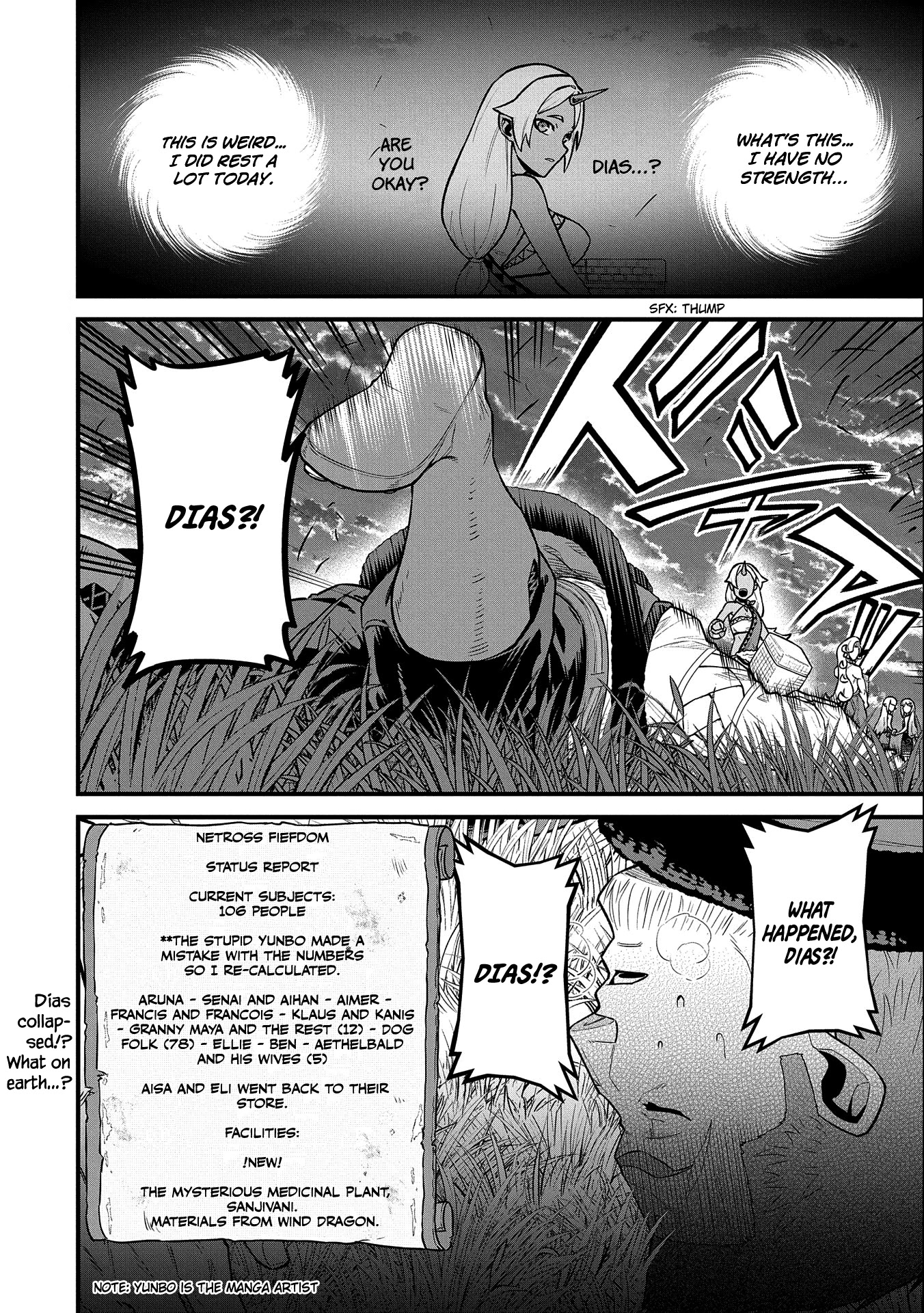 The Population Of The Frontier Owner Starts With 0. "Dias The Blue" And A Blue Horned Girl. chapter 30 page 22