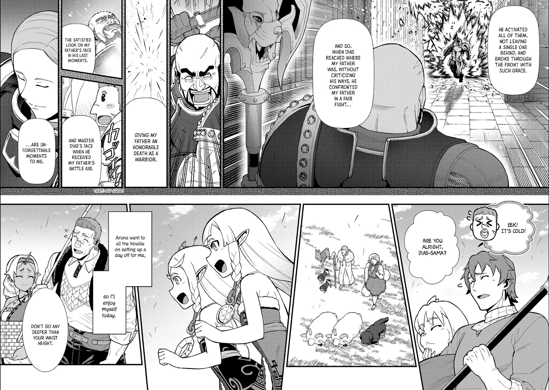 The Population Of The Frontier Owner Starts With 0. "Dias The Blue" And A Blue Horned Girl. chapter 30 page 8
