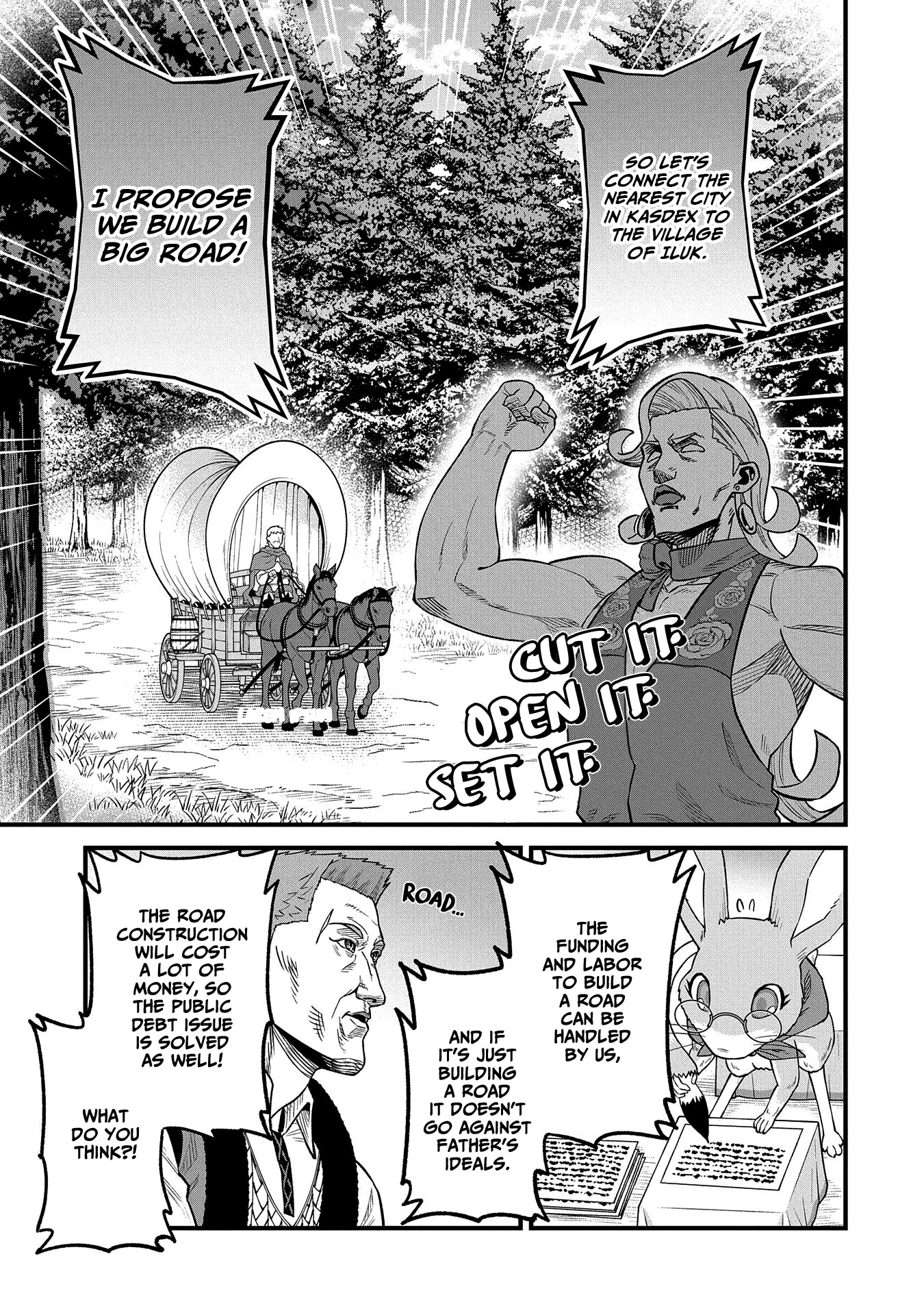 The Population Of The Frontier Owner Starts With 0. "Dias The Blue" And A Blue Horned Girl. chapter 32 page 30