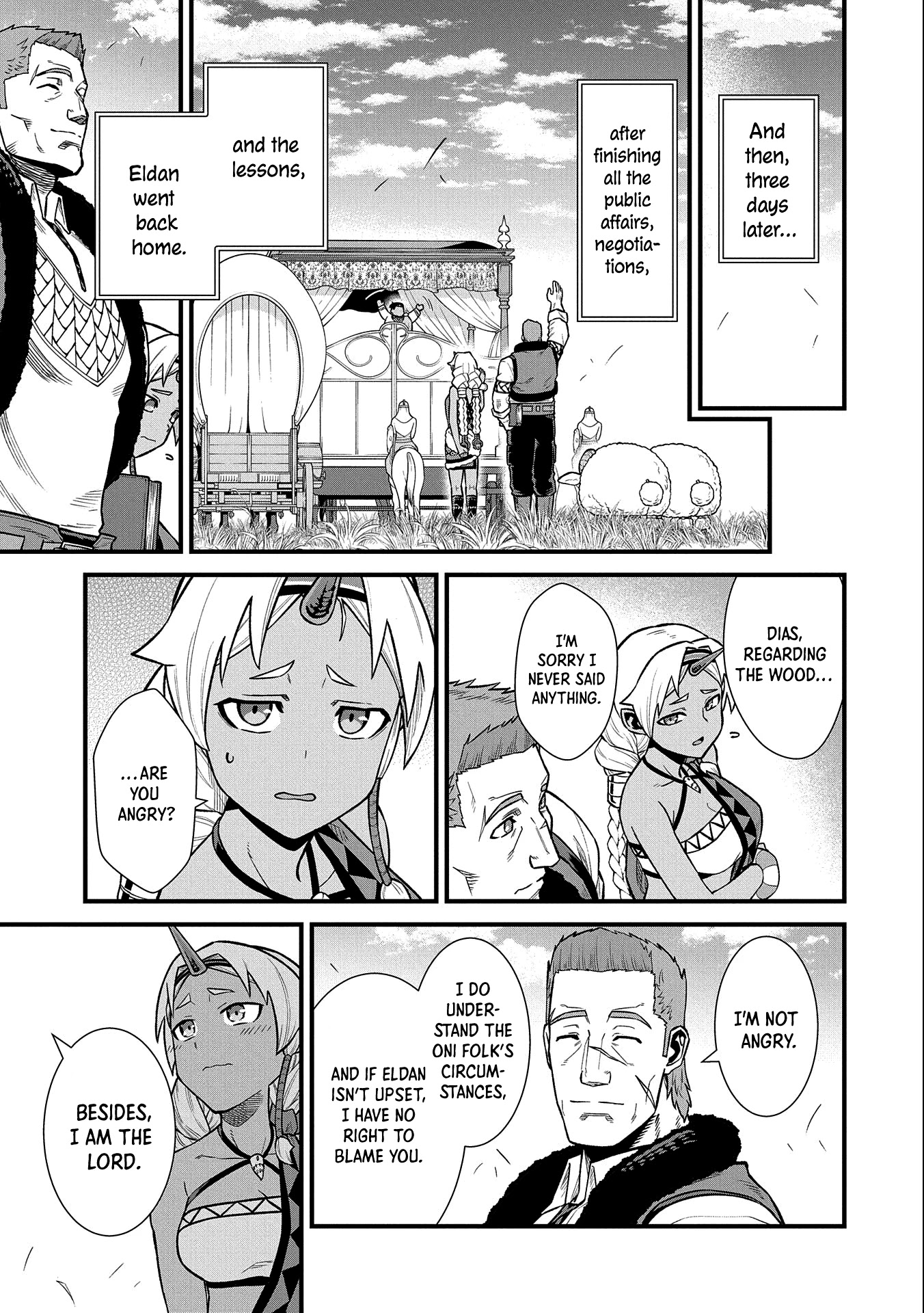 The Population Of The Frontier Owner Starts With 0. "Dias The Blue" And A Blue Horned Girl. chapter 33 page 33