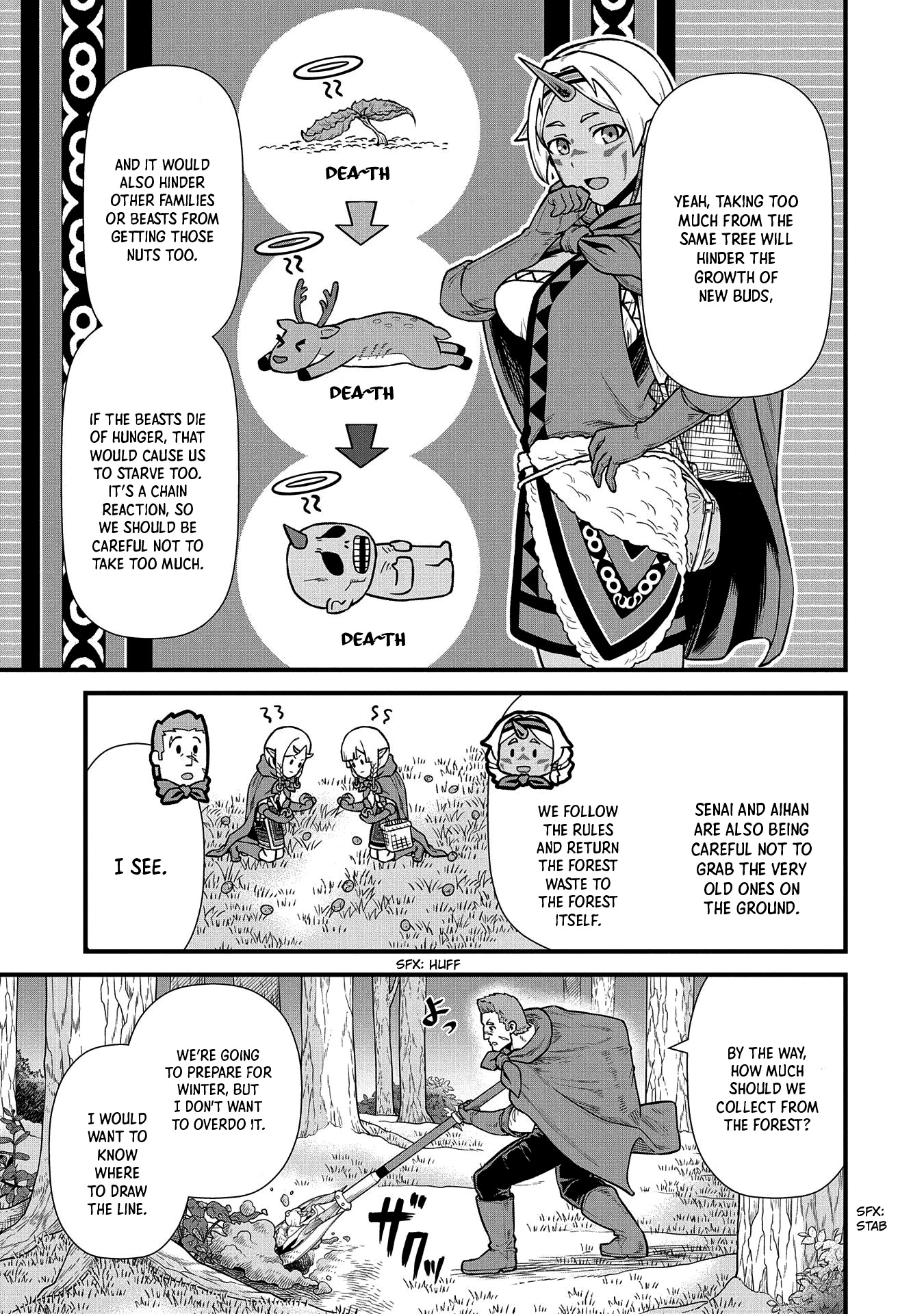 The Population Of The Frontier Owner Starts With 0. "Dias The Blue" And A Blue Horned Girl. chapter 34 page 14