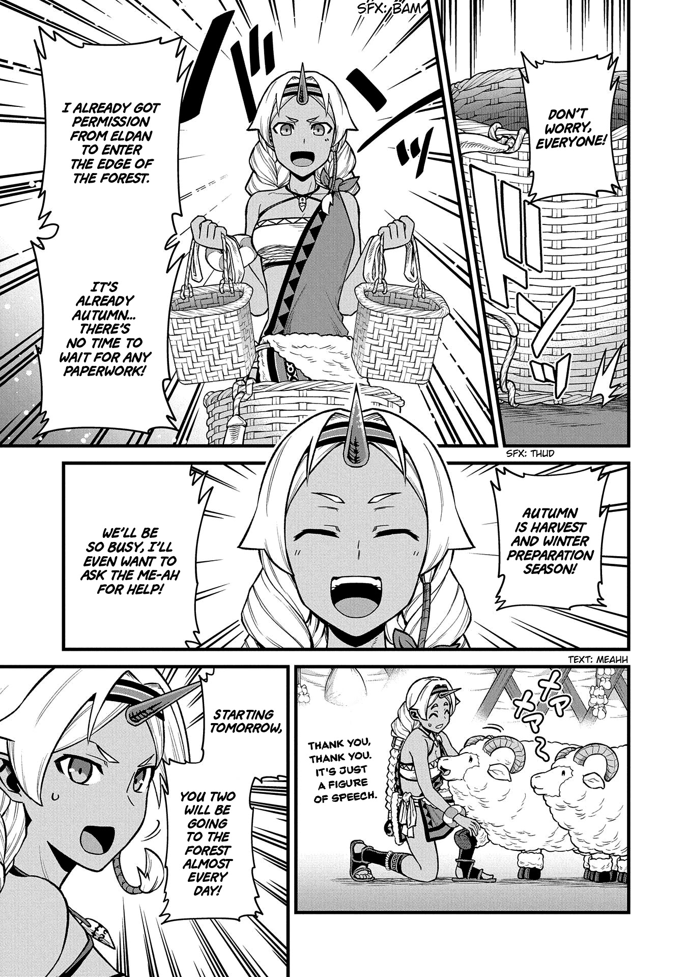 The Population Of The Frontier Owner Starts With 0. "Dias The Blue" And A Blue Horned Girl. chapter 34 page 6