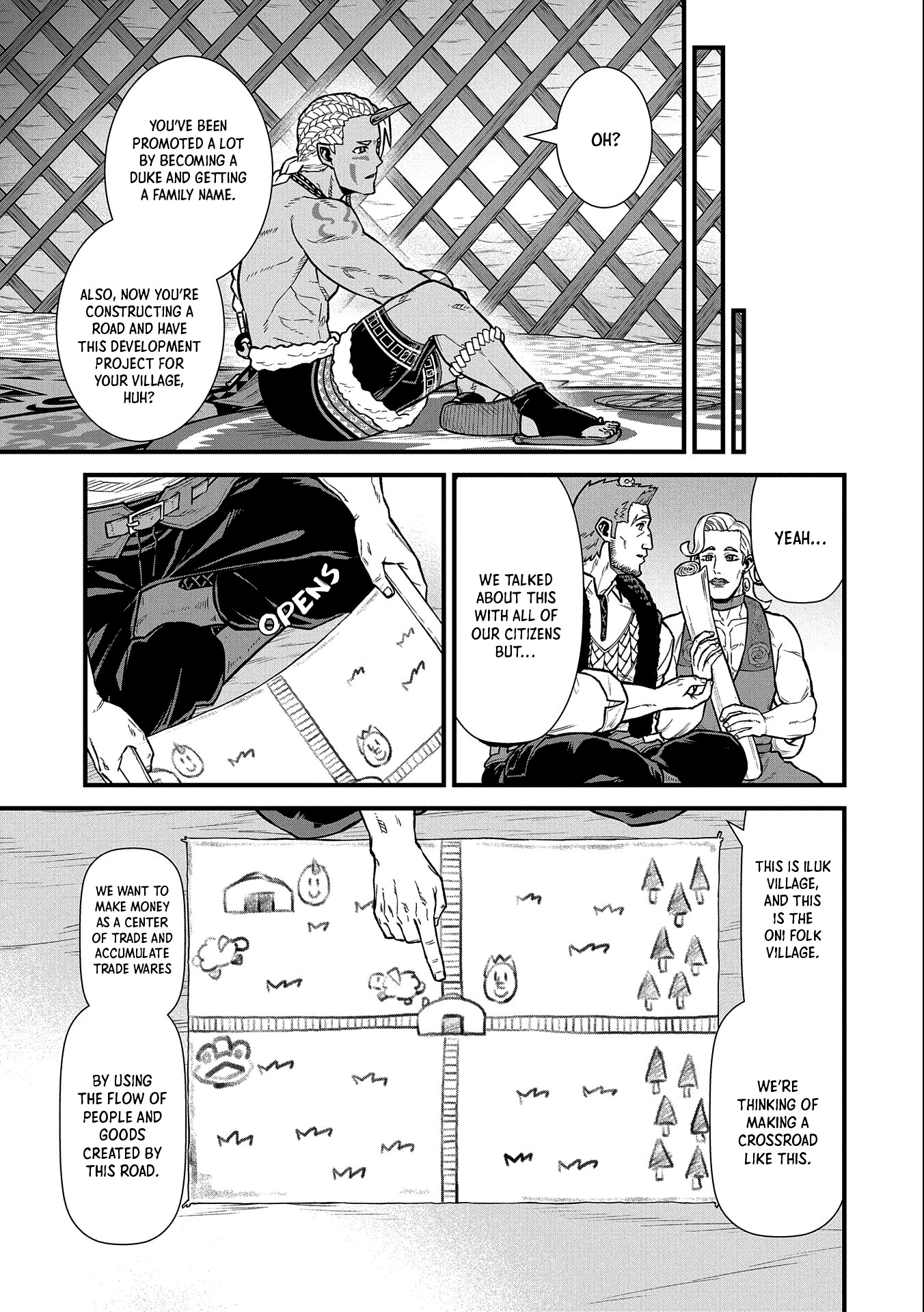 The Population Of The Frontier Owner Starts With 0. "Dias The Blue" And A Blue Horned Girl. chapter 35 page 12