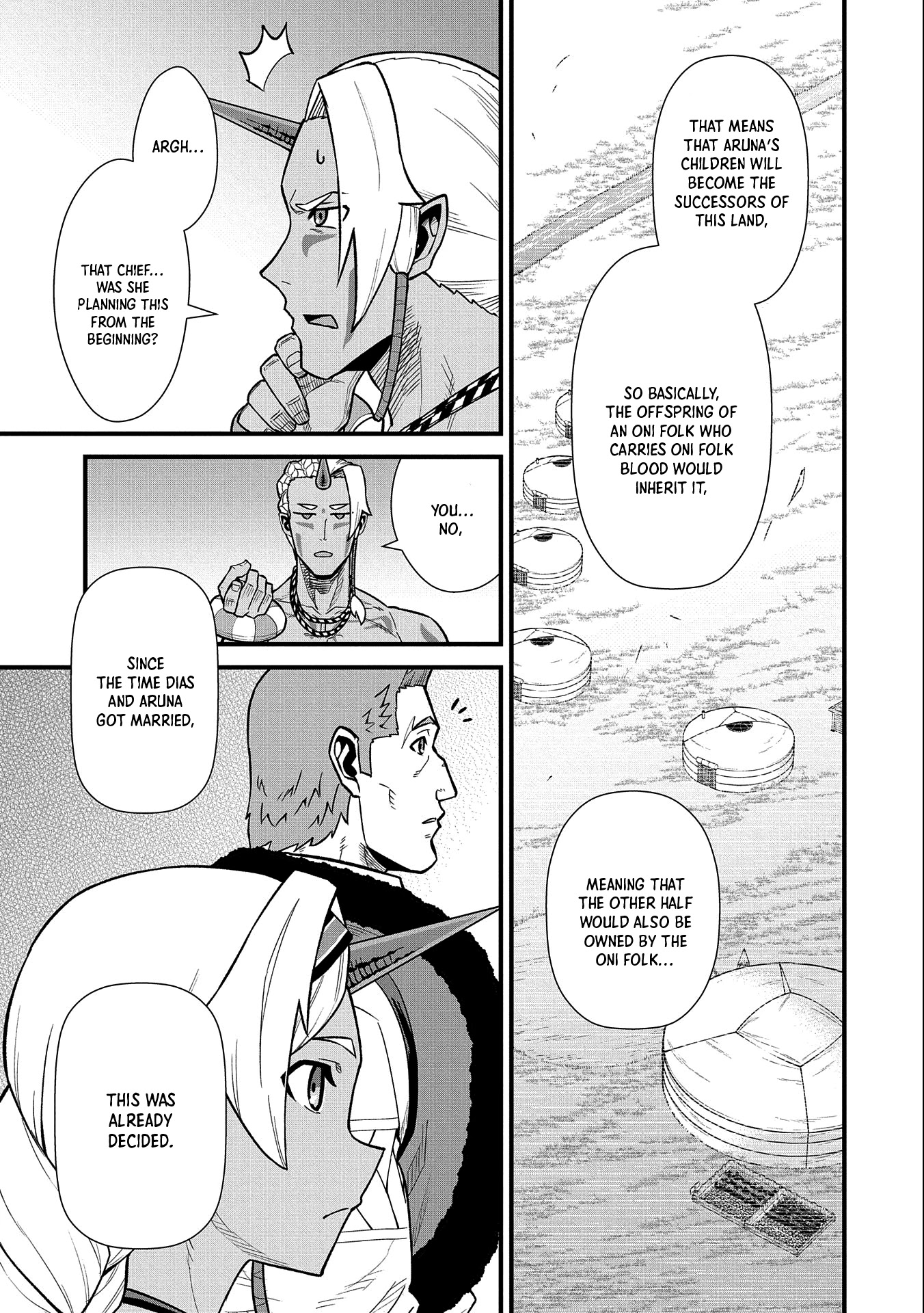 The Population Of The Frontier Owner Starts With 0. "Dias The Blue" And A Blue Horned Girl. chapter 35 page 20