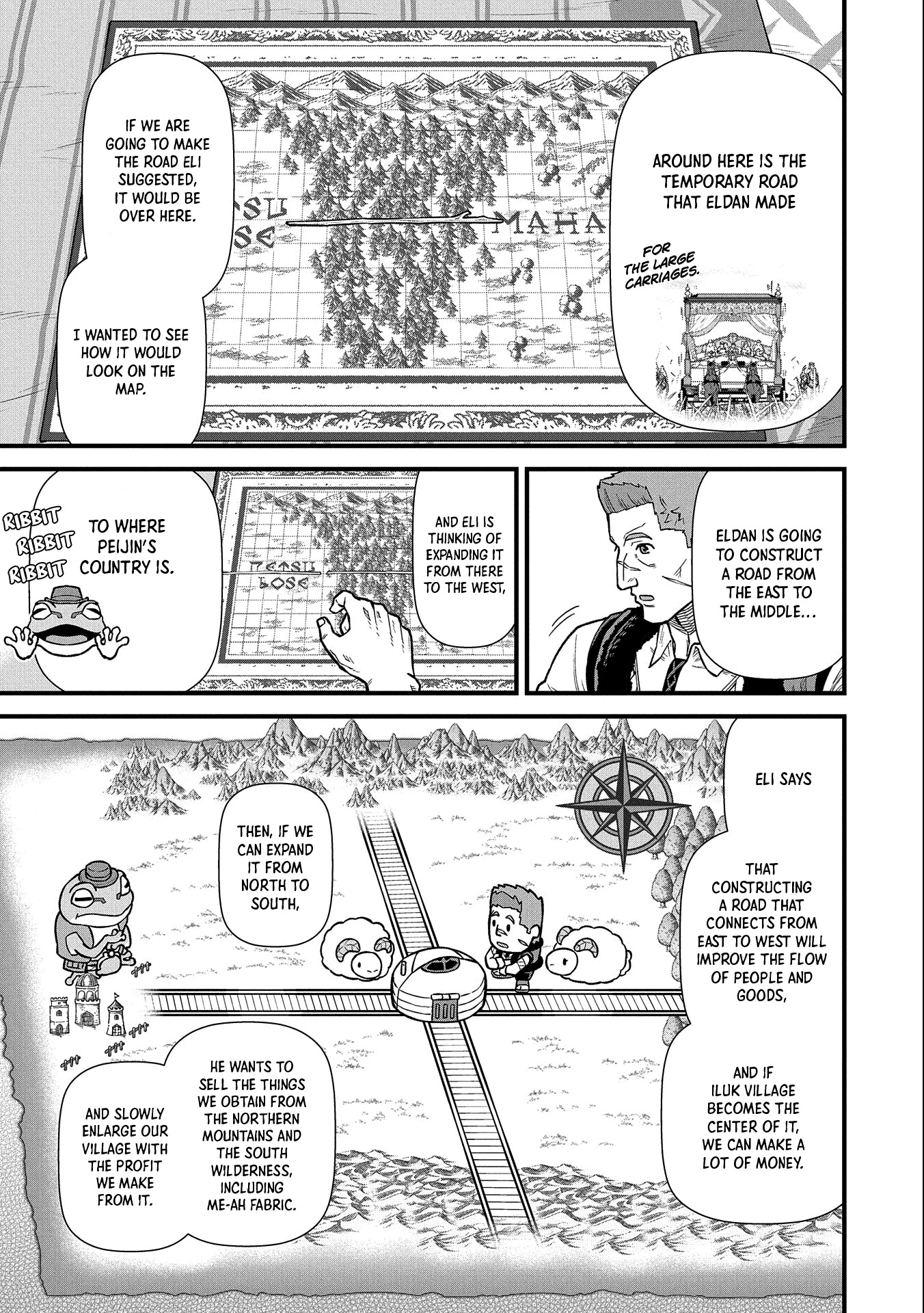 The Population Of The Frontier Owner Starts With 0. "Dias The Blue" And A Blue Horned Girl. chapter 35 page 6