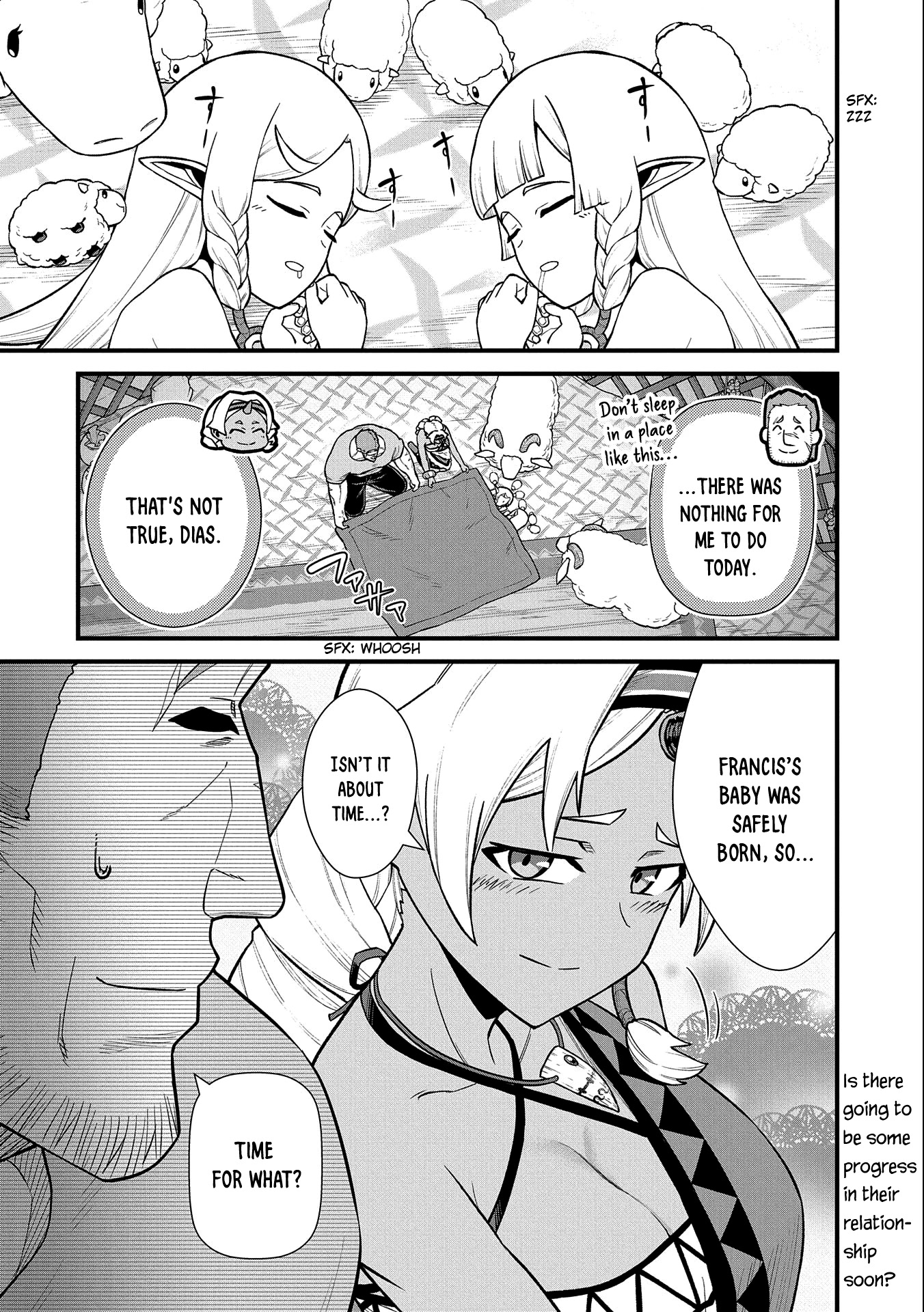 The Population Of The Frontier Owner Starts With 0. "Dias The Blue" And A Blue Horned Girl. chapter 39 page 35