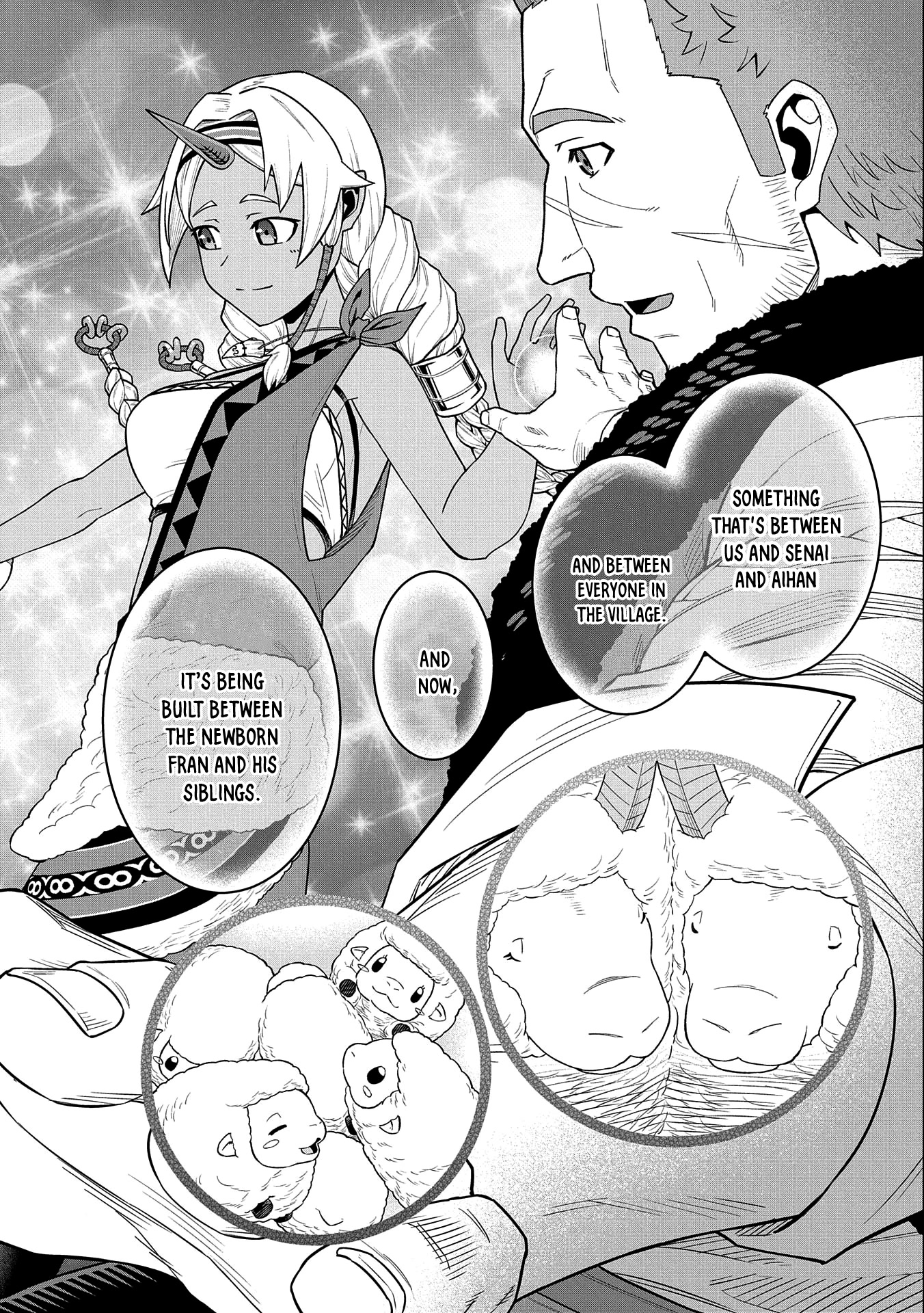 The Population Of The Frontier Owner Starts With 0. "Dias The Blue" And A Blue Horned Girl. chapter 40 page 31