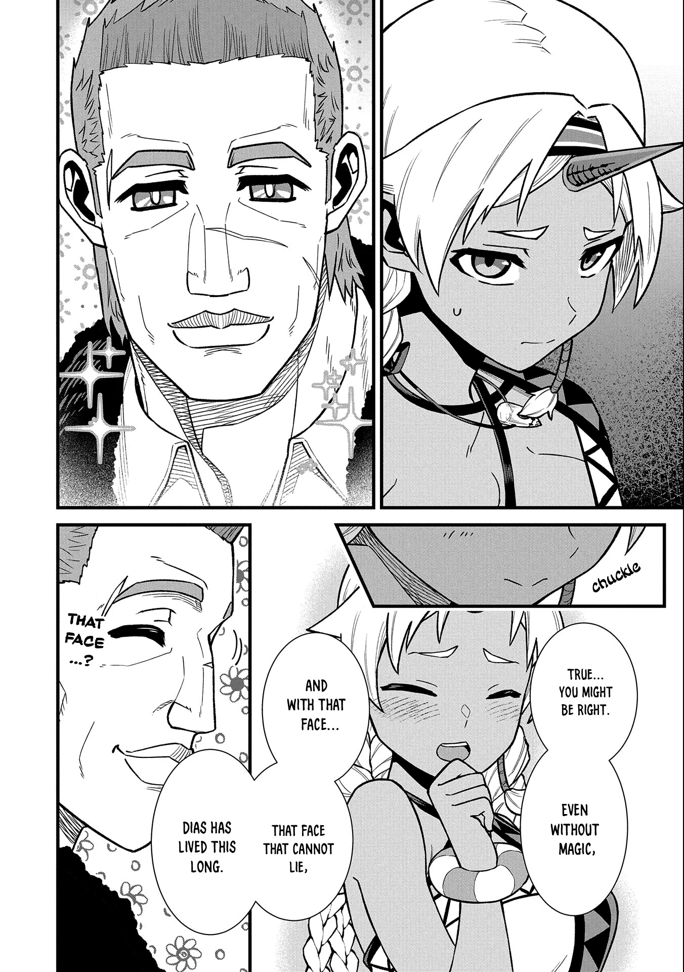 The Population Of The Frontier Owner Starts With 0. "Dias The Blue" And A Blue Horned Girl. chapter 43 page 22