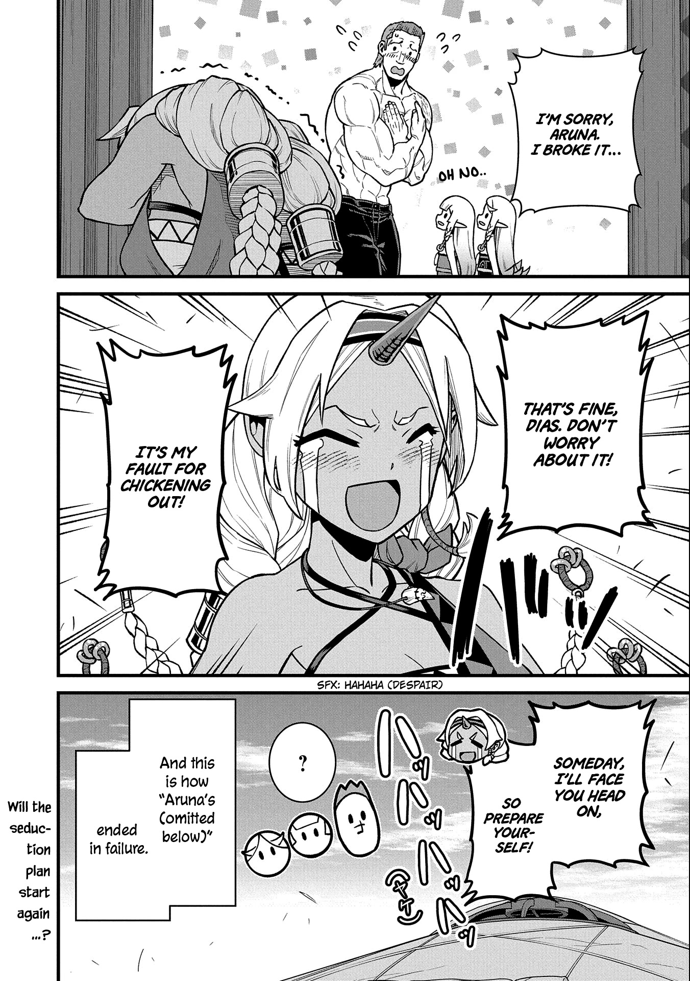 The Population Of The Frontier Owner Starts With 0. "Dias The Blue" And A Blue Horned Girl. chapter 44 page 34