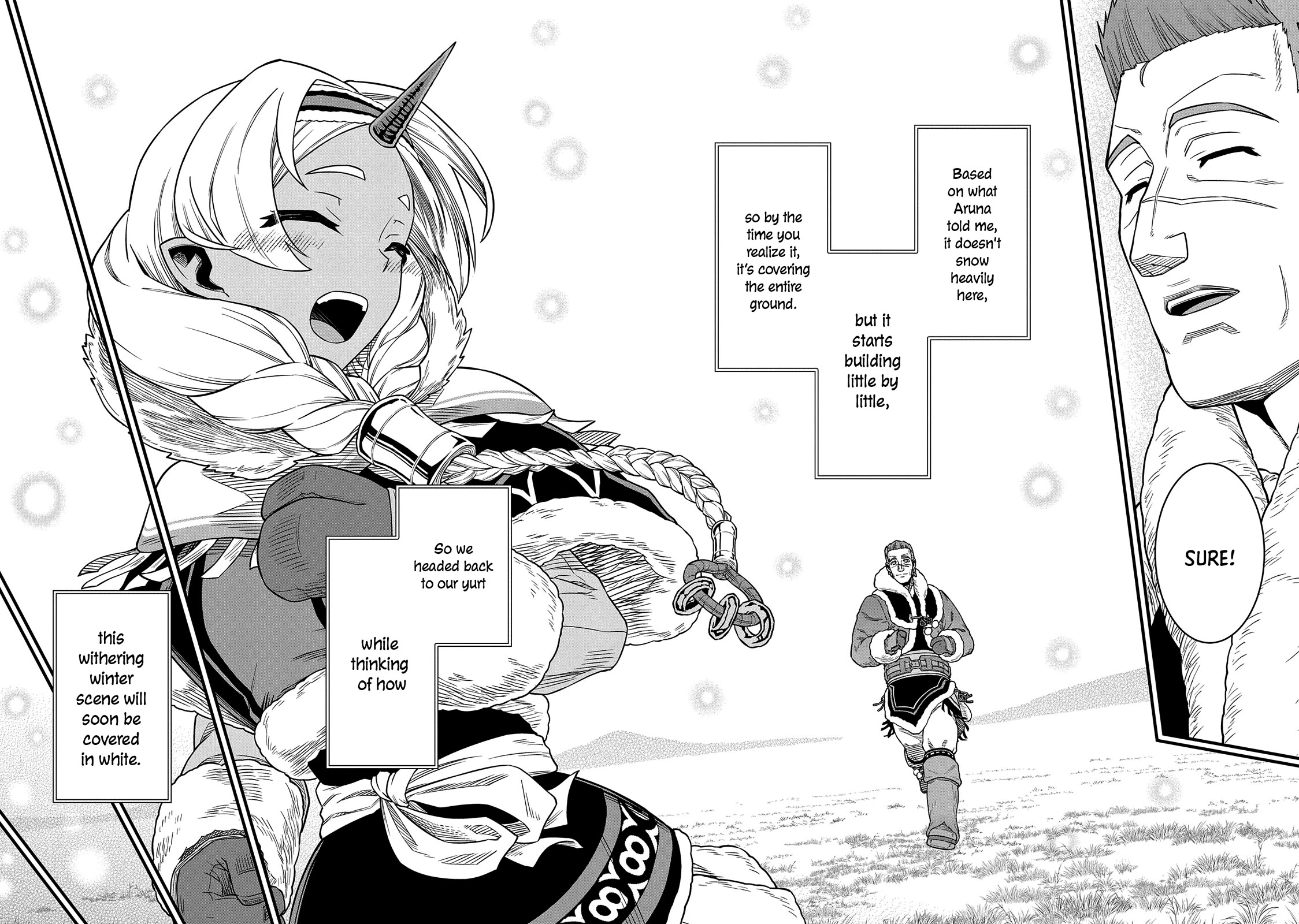 The Population Of The Frontier Owner Starts With 0. "Dias The Blue" And A Blue Horned Girl. chapter 45 page 35